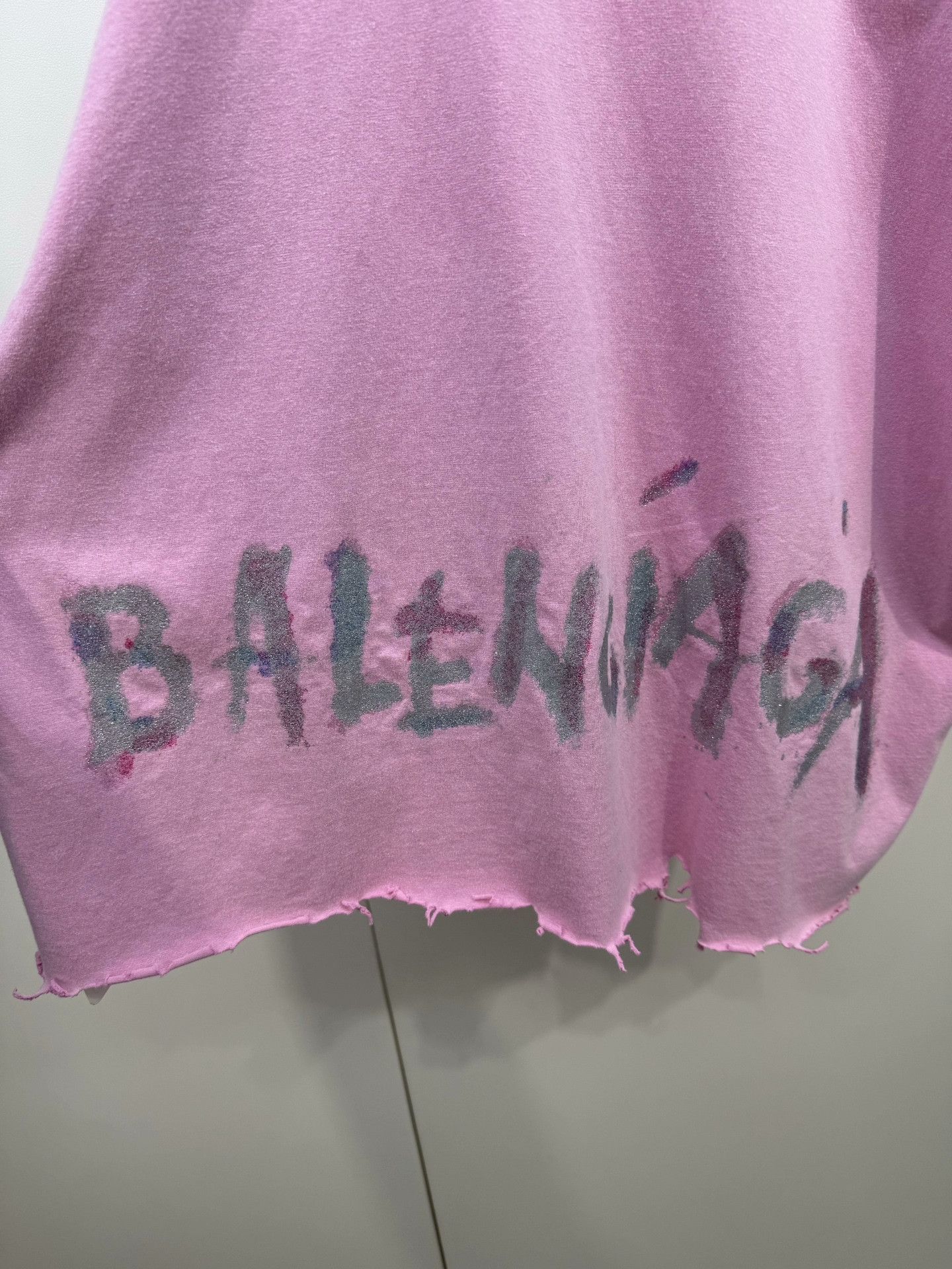 Balenciaga Balenciaga Pink Graffiti Short Sleeve Size S / US 4 / IT 40 - 3 Thumbnail