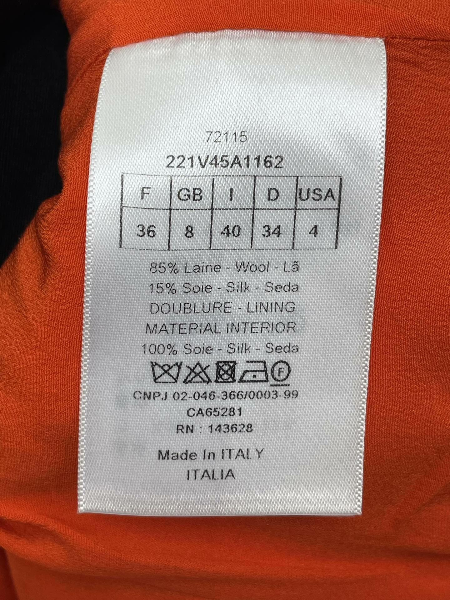 Dior Dior 2022 SS Orange Double-Breasted Coat Size XS / US 0-2 / IT 36-38 - 6 Thumbnail