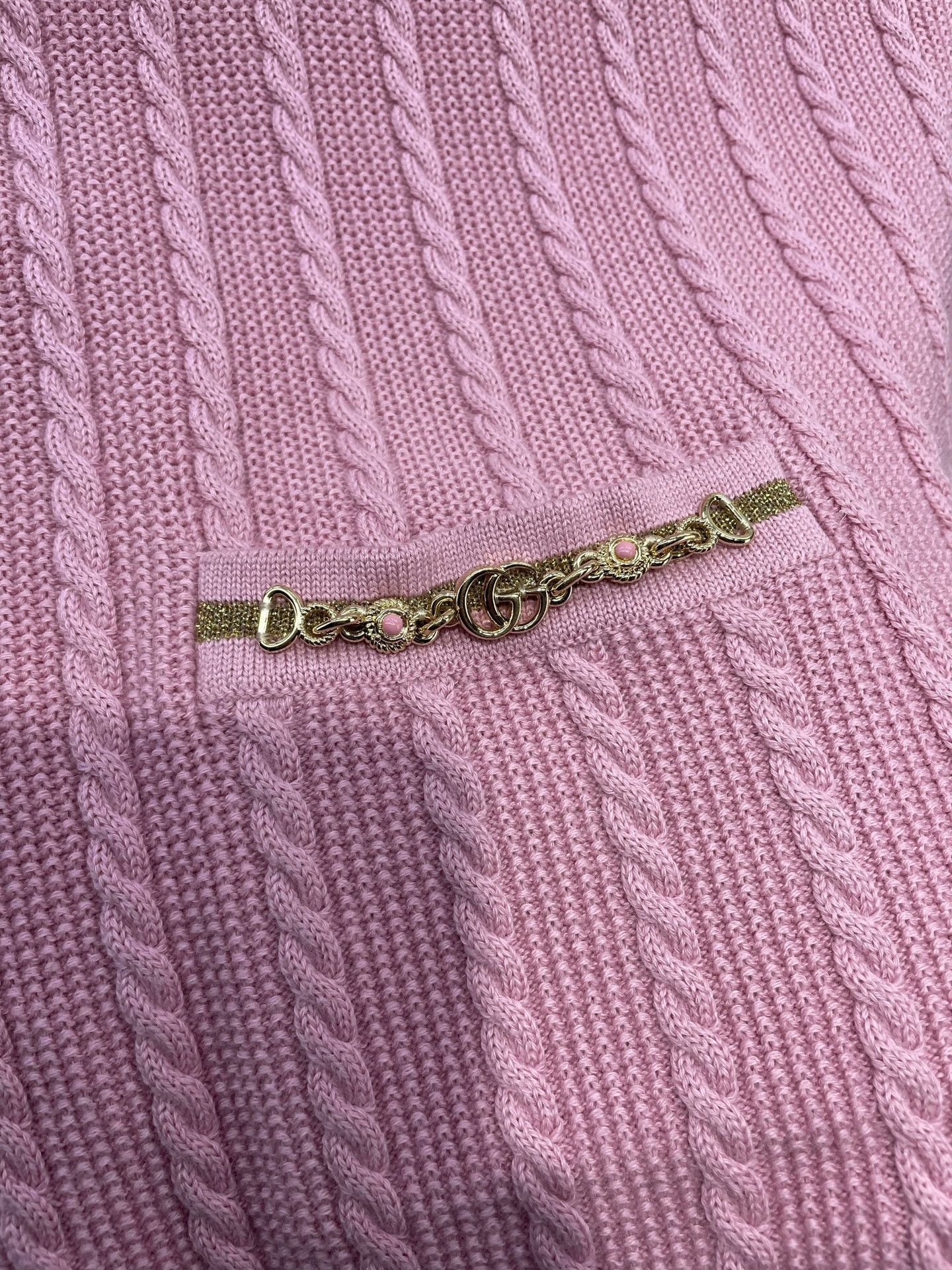 Gucci Gucci Pink Cable Knit Dress Size M / US 6-8 / IT 42-44 - 4 Thumbnail