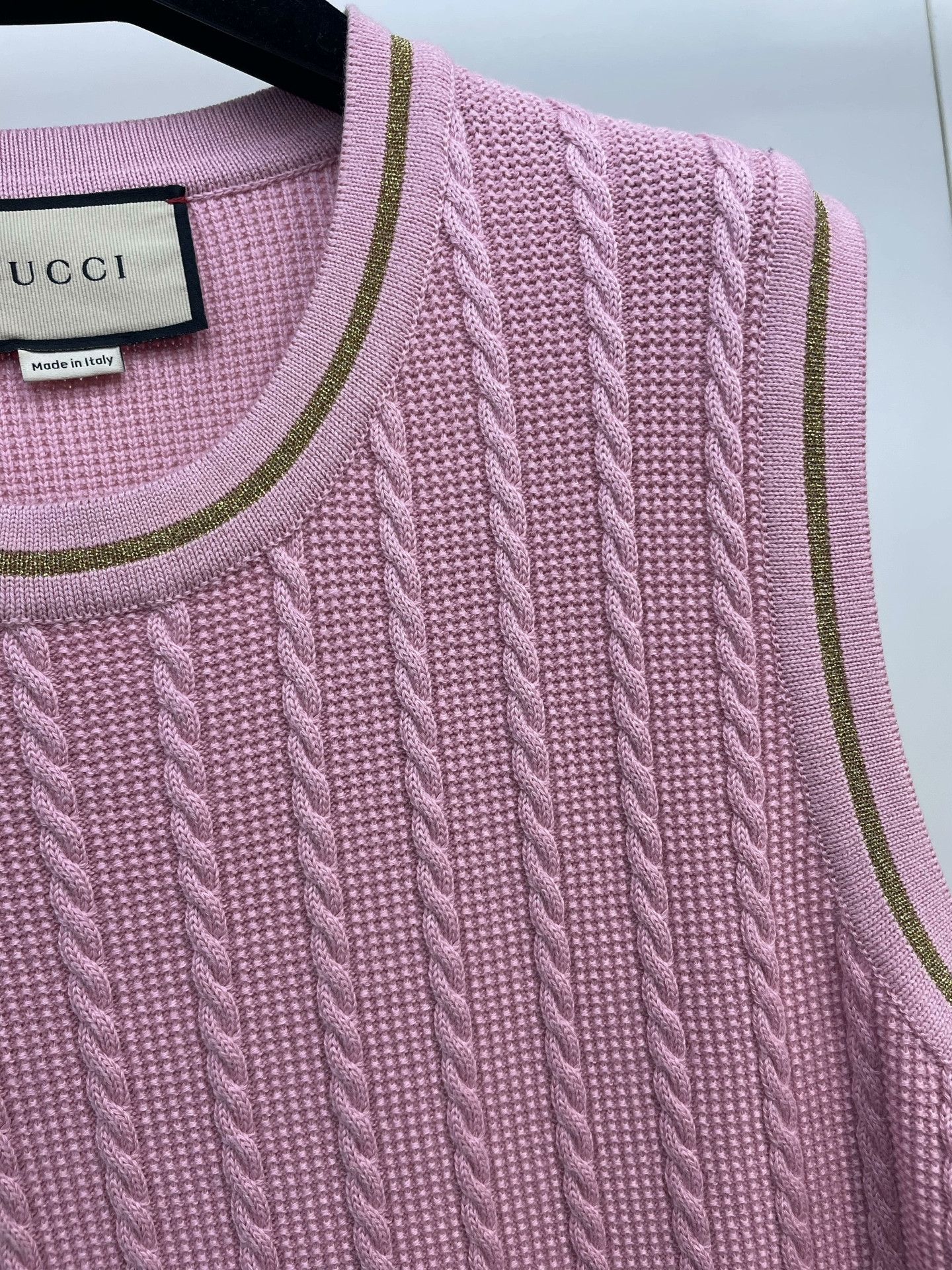 Gucci Gucci Pink Cable Knit Dress Size M / US 6-8 / IT 42-44 - 3 Thumbnail