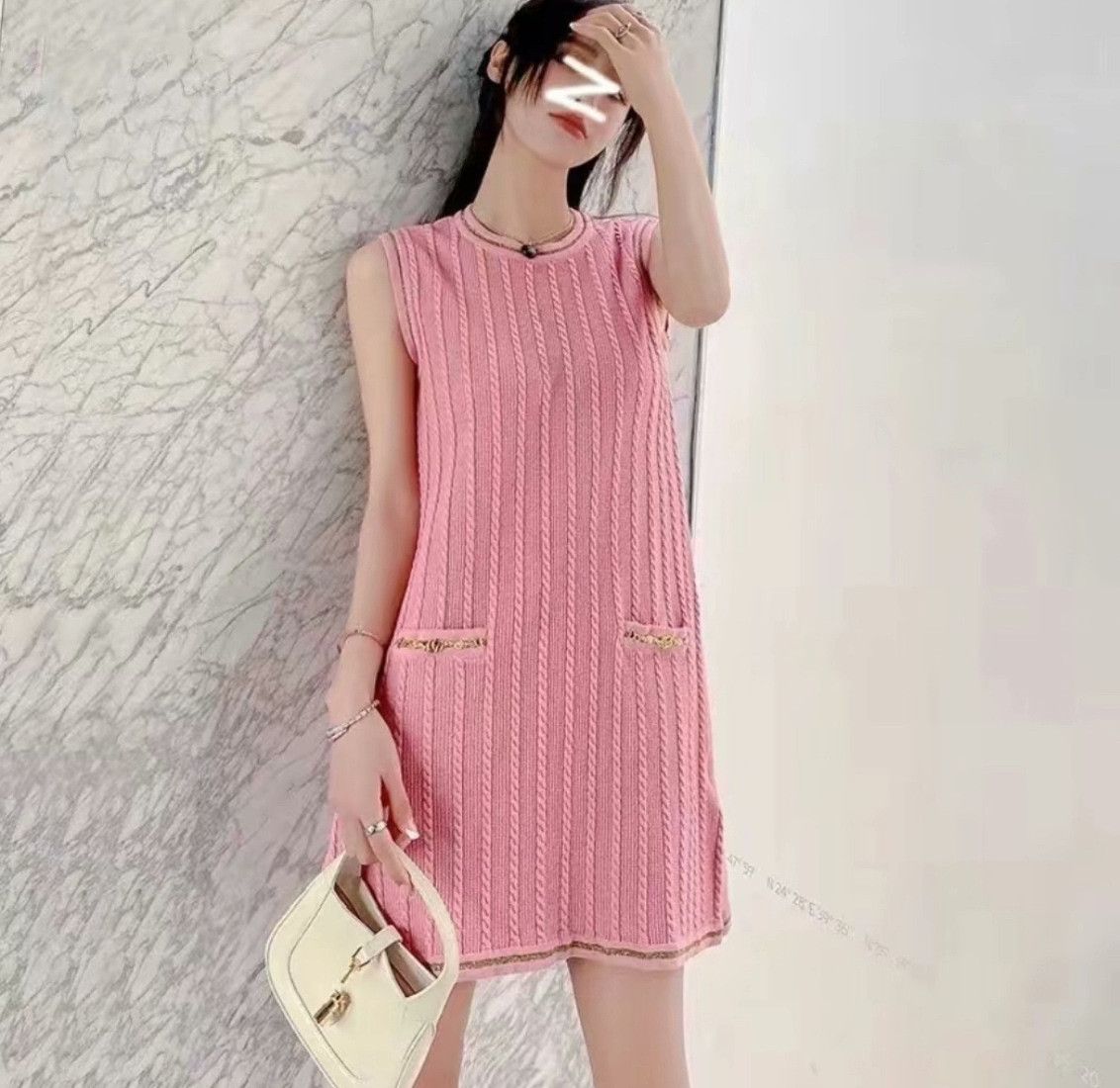 Gucci Gucci Pink Cable Knit Dress Size M / US 6-8 / IT 42-44 - 8 Thumbnail