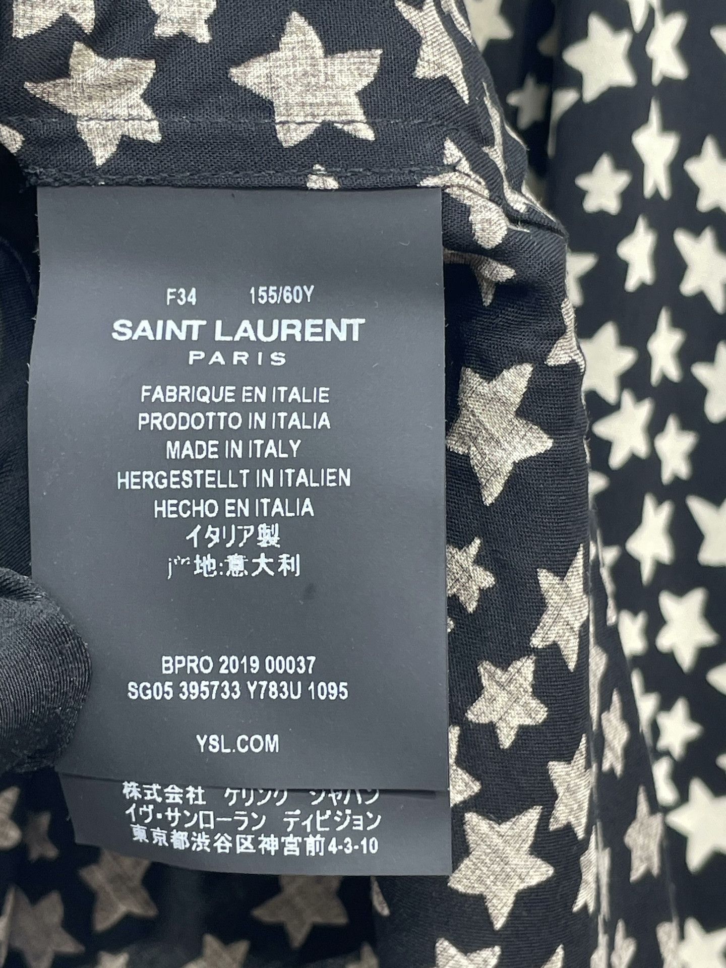 Saint Laurent Paris Saint Laurent SLP Star Long-Sleeve Shirt Size XXS / US 00 / IT 34 - 7 Thumbnail