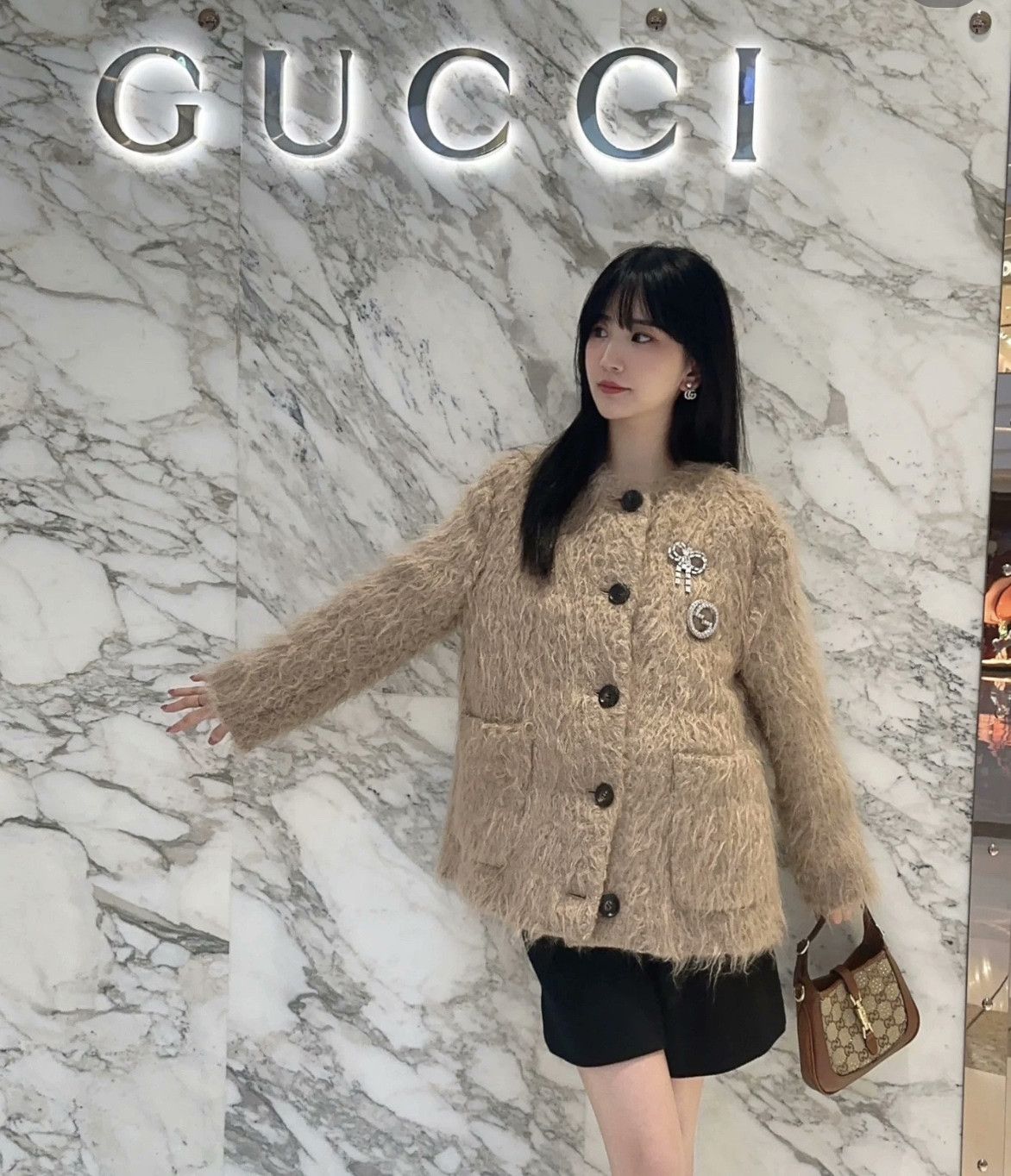 Gucci Gucci Mohair Blend Fuzzy Coat Size S / US 4 / IT 40 - 9 Thumbnail