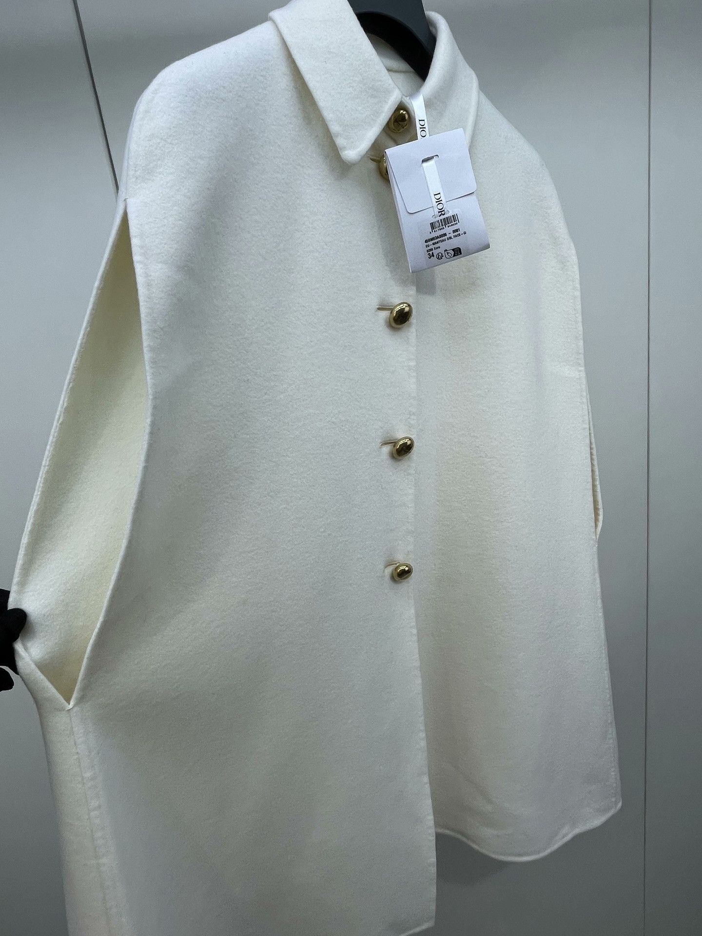 Dior Dior Double-sided Cashmere Gold Button Cape Size XXS / US 00 / IT 34 - 4 Thumbnail