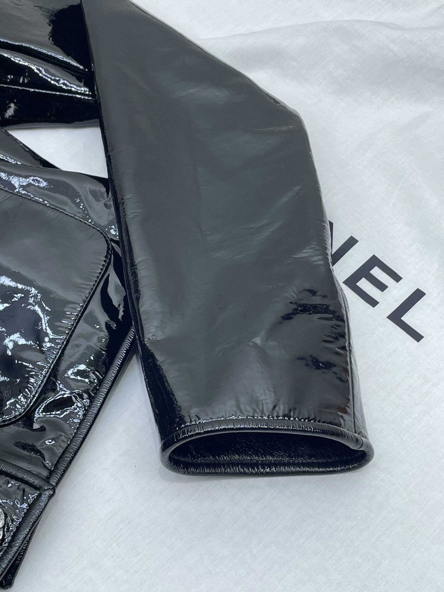 Chanel Chanel 23K Black Patent Leather Jacket Size S / US 4 / IT 40 - 6 Thumbnail
