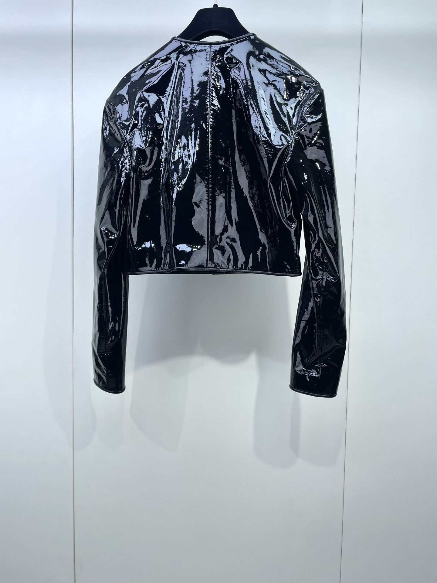 Chanel Chanel 23K Black Patent Leather Jacket Size S / US 4 / IT 40 - 2 Thumbnail