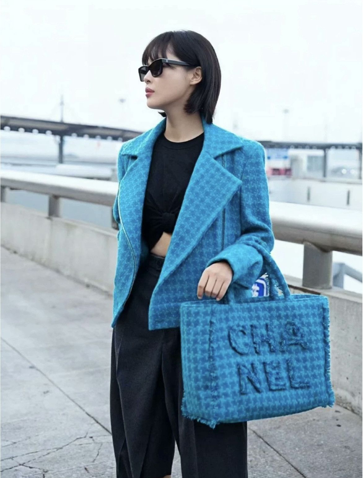 Chanel Chanel Blue Knit Snow Series Coat Size XXS / US 00 / IT 34 - 8 Thumbnail