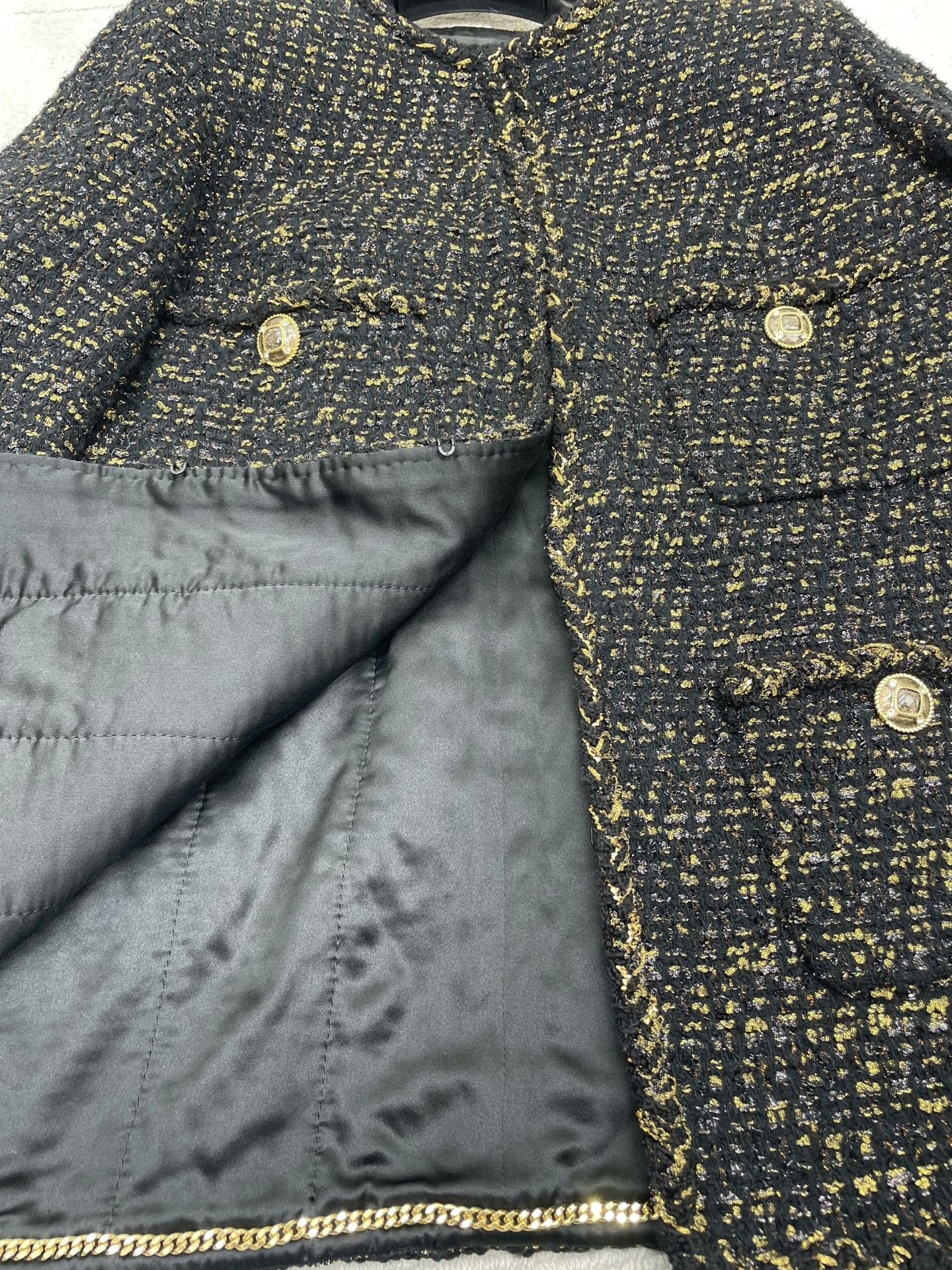 Chanel Chanel Egypt Series Black Gold Oversized Coat Size S / US 4 / IT 40 - 4 Thumbnail