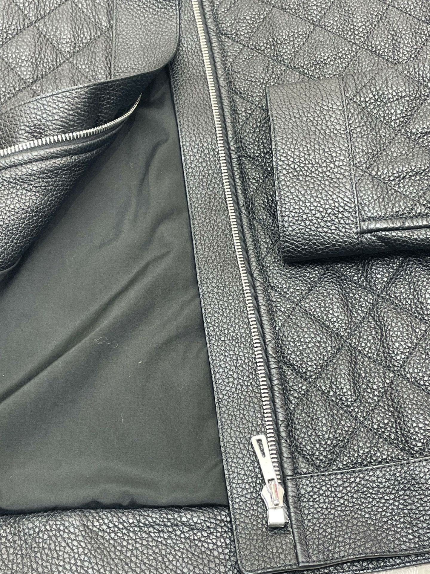 Hermes Hermes Quilted Grained Leather Jacket Size XXS / US 00 / IT 34 - 3 Thumbnail