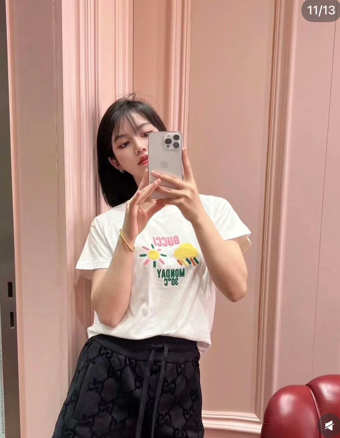 Gucci Gucci Embroidered Weather Pattern Tee Size L / US 10 / IT 46 - 9 Thumbnail