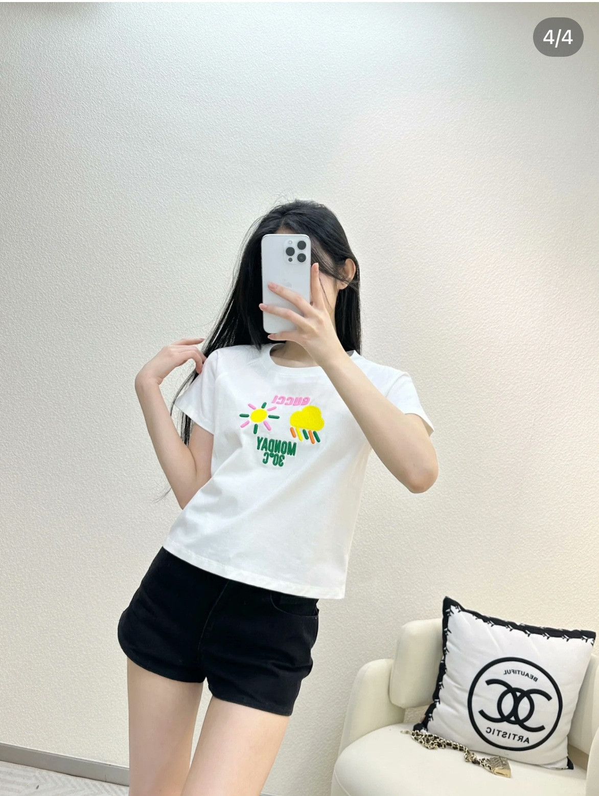 Gucci Gucci Embroidered Weather Pattern Tee Size L / US 10 / IT 46 - 7 Thumbnail