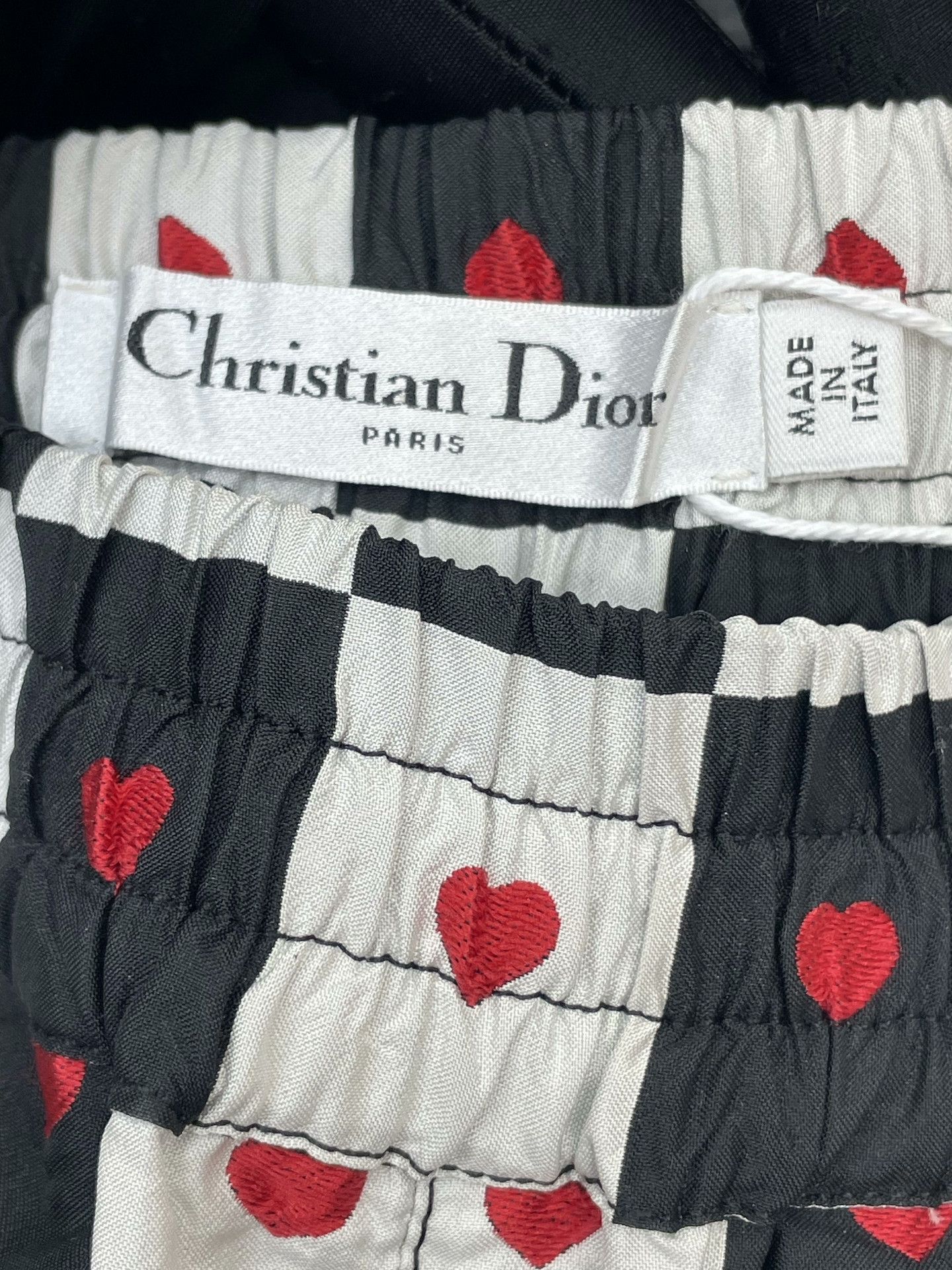Dior Dior Black White Square Heart Embroidered Shorts Size 32" / US 10 / IT 46 - 5 Thumbnail