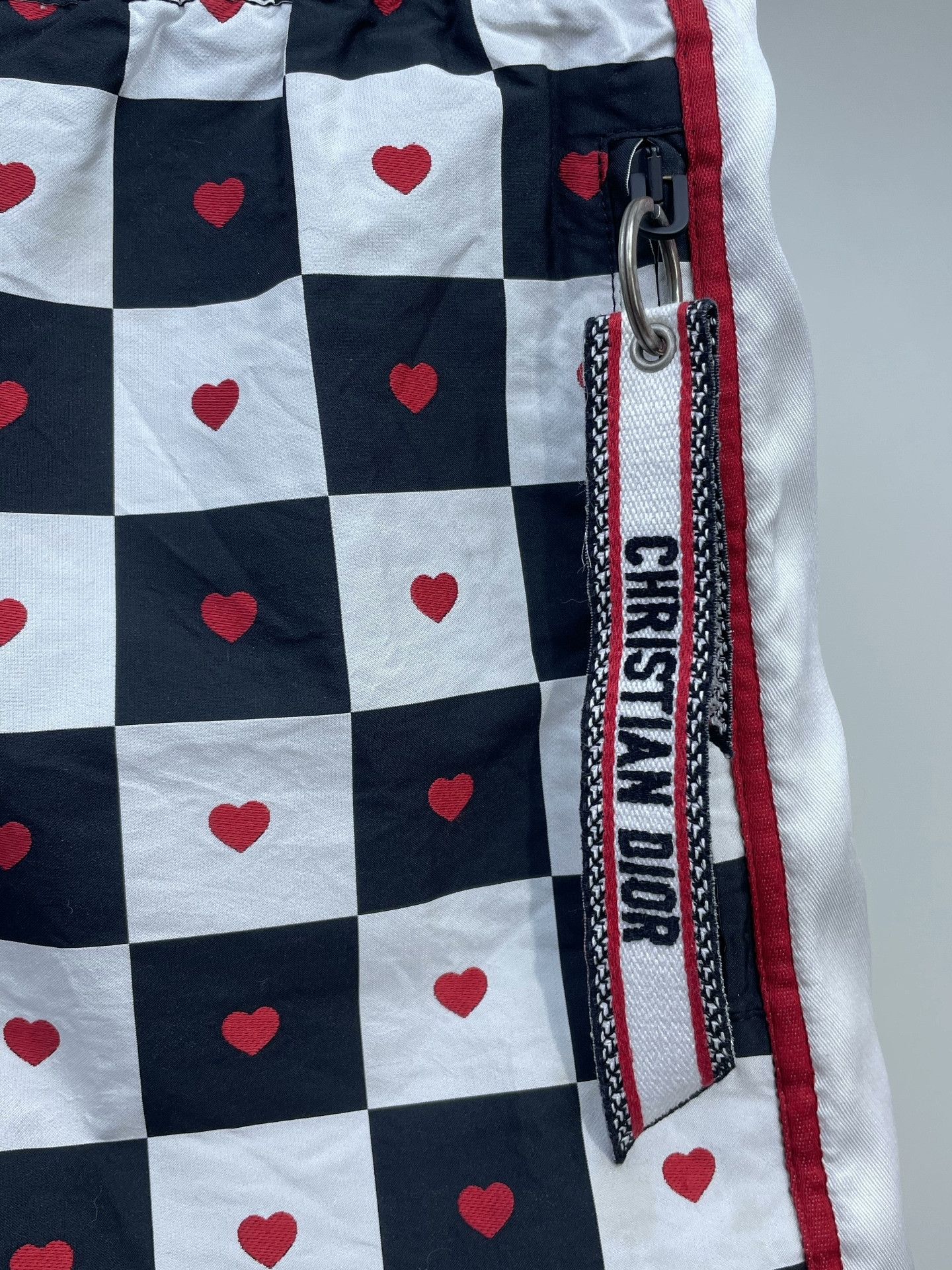 Dior Dior Black White Square Heart Embroidered Shorts Size 32" / US 10 / IT 46 - 3 Thumbnail