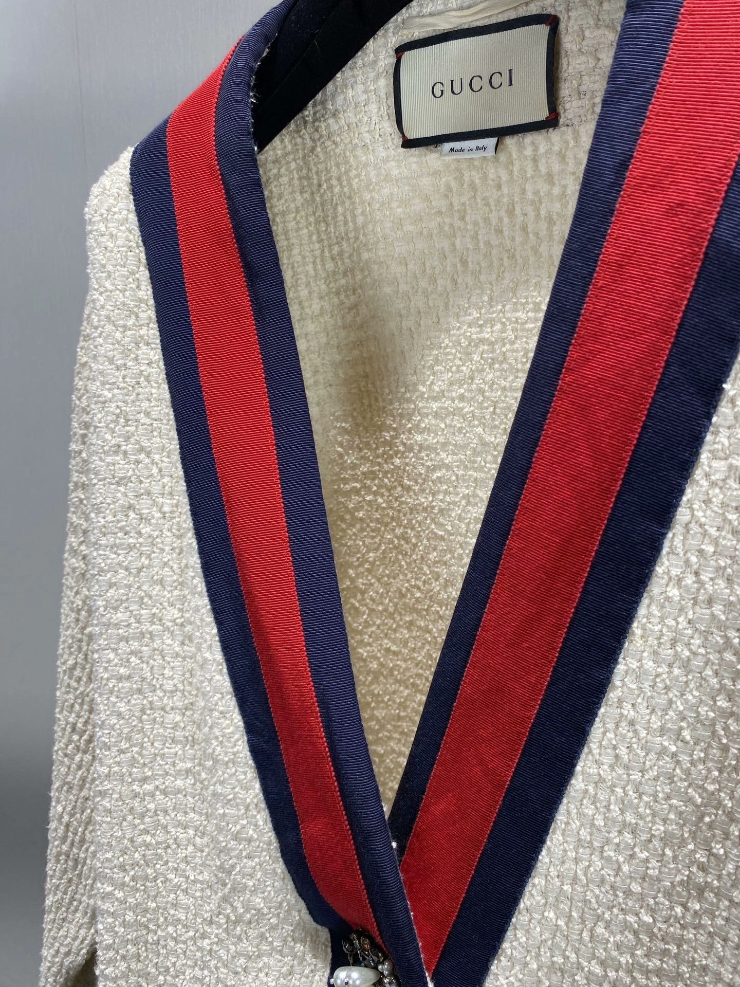 Gucci Gucci Tweed Diamond Button Cardigan Size S / US 4 / IT 40 - 8 Thumbnail