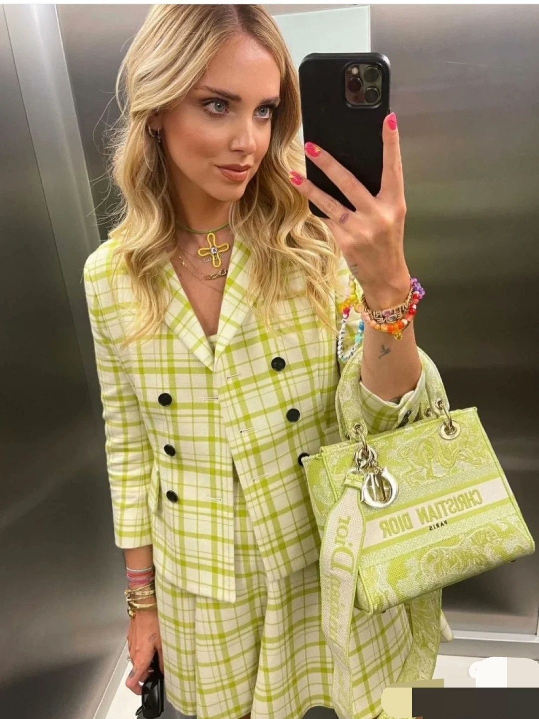 Dior Dior 2021 Early Autumn Green Plaid Blazer Size XXS / US 00 / IT 34 - 9 Thumbnail