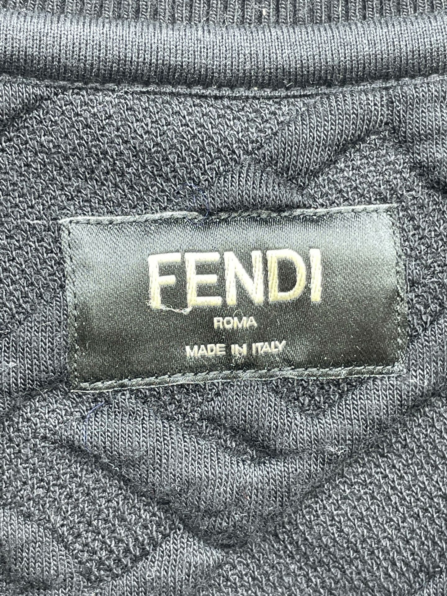 Fendi Fendi Black Embossed Chain Short-Sleeve T-Shirt Size XS / US 0-2 / IT 36-38 - 5 Thumbnail