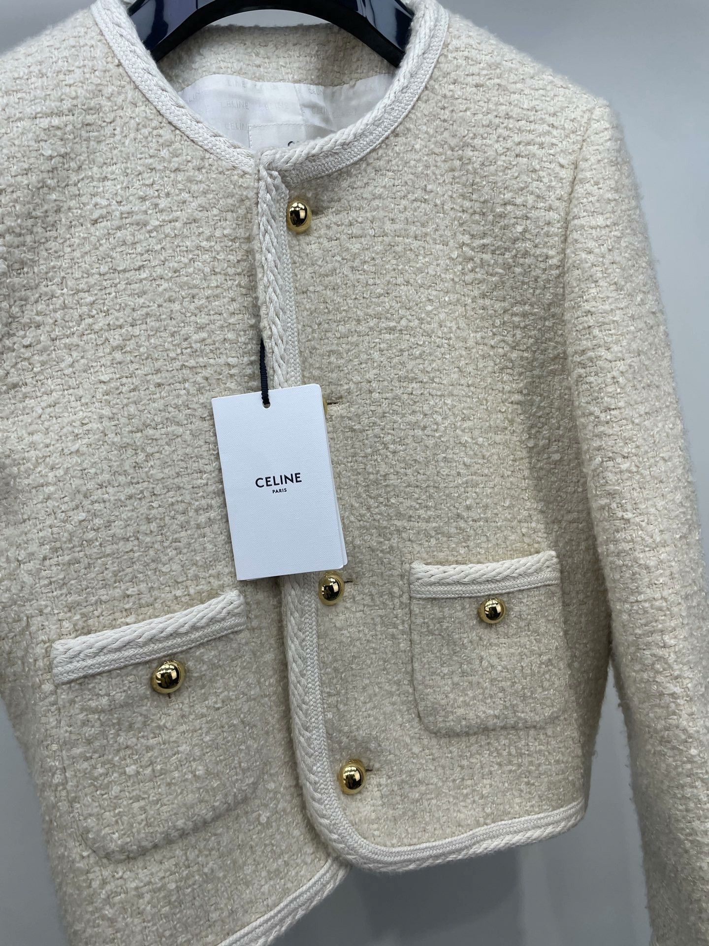 Celine Celine Tweed Gold Button Jacket Size S / US 4 / IT 40 - 4 Thumbnail