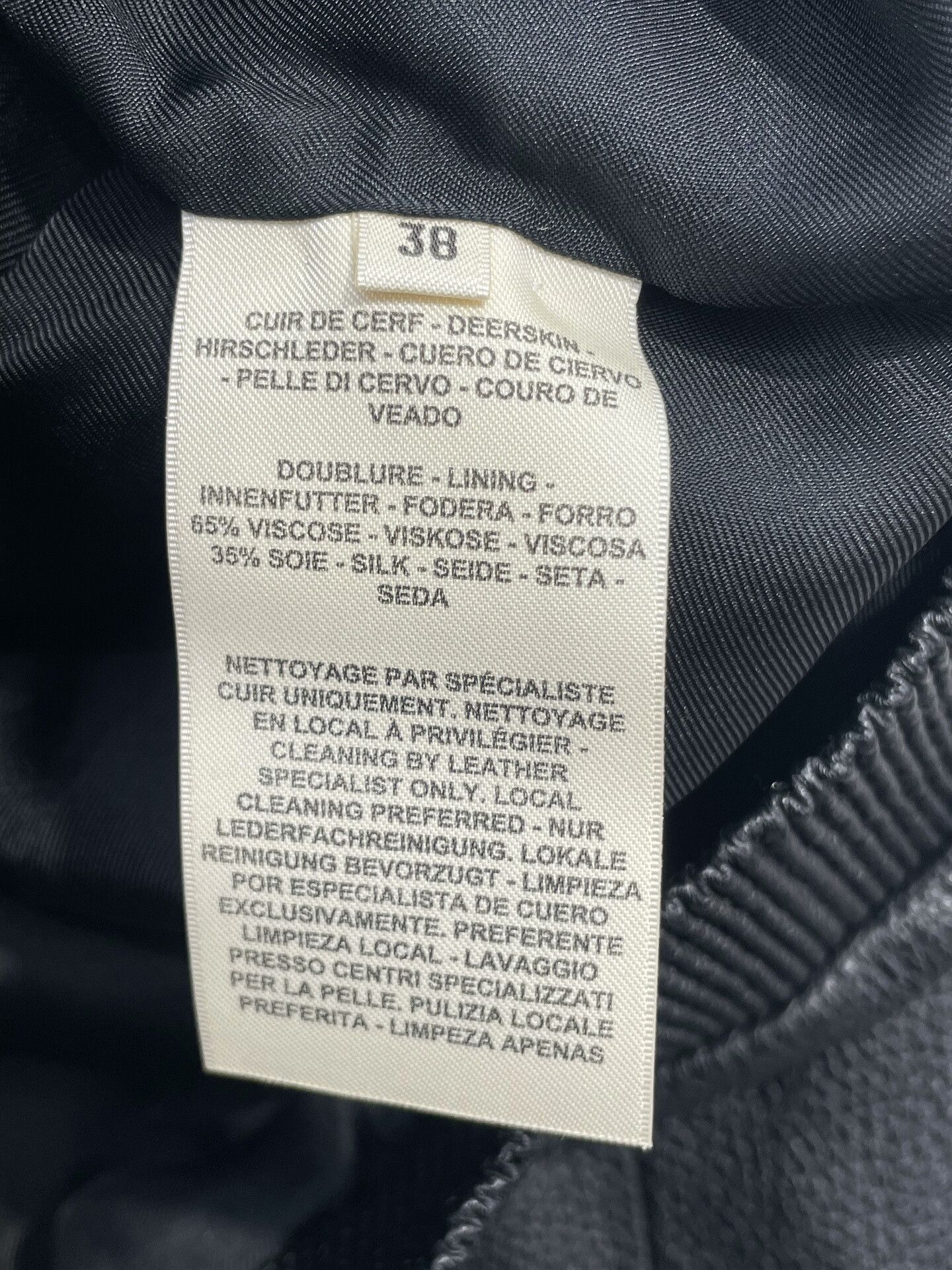 Hermes Hermes Black Pebbled Leather Zip Jacket Size S / US 4 / IT 40 - 5 Thumbnail