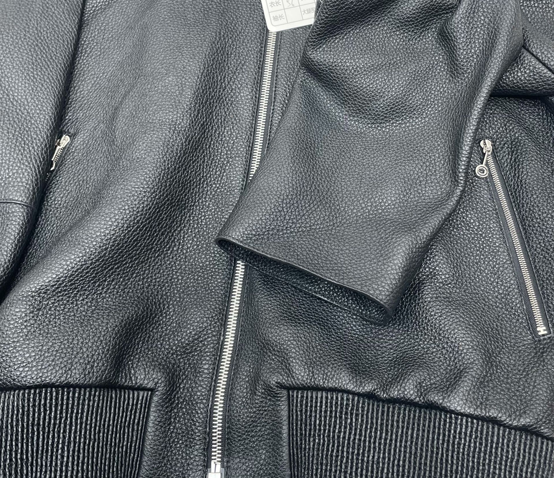 Hermes Hermes Black Pebbled Leather Zip Jacket Size S / US 4 / IT 40 - 4 Thumbnail