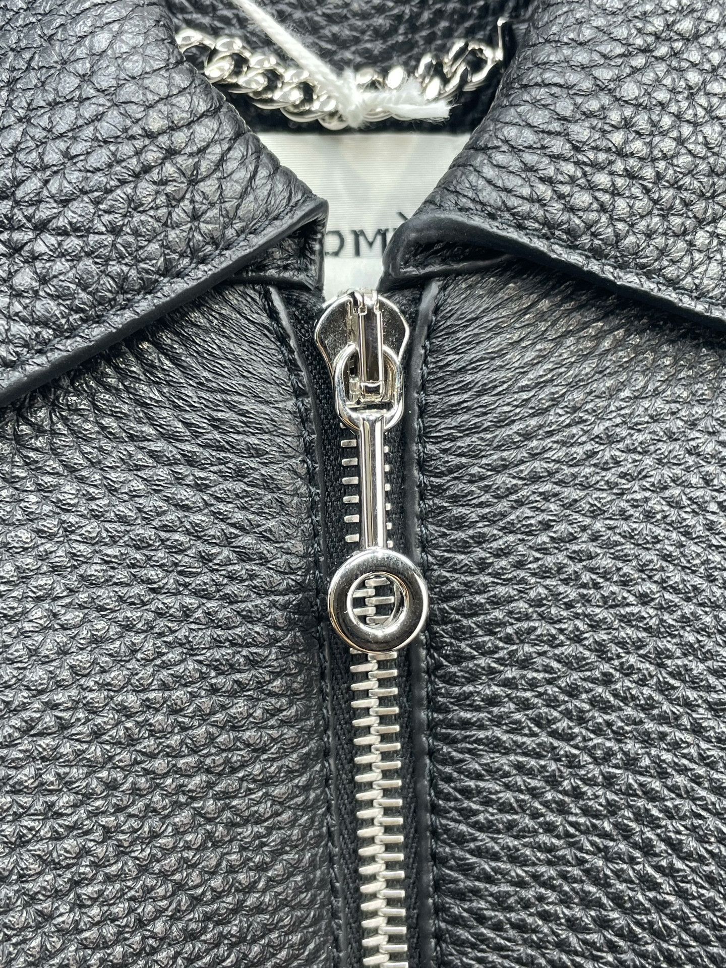 Hermes Hermes Black Pebbled Leather Zip Jacket Size S / US 4 / IT 40 - 3 Thumbnail