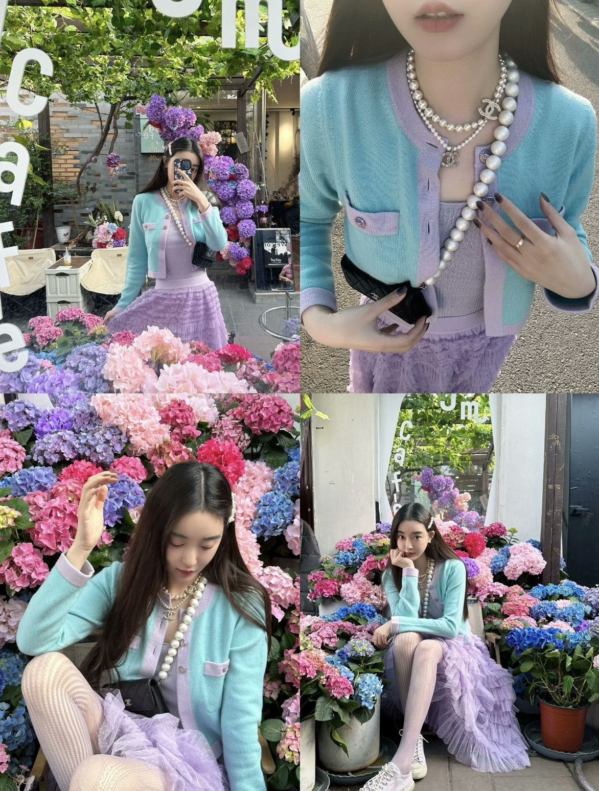 Chanel Chanel 24C Blue Purple Crystal Button Cardigan Size XS / US 0-2 / IT 36-38 - 9 Thumbnail