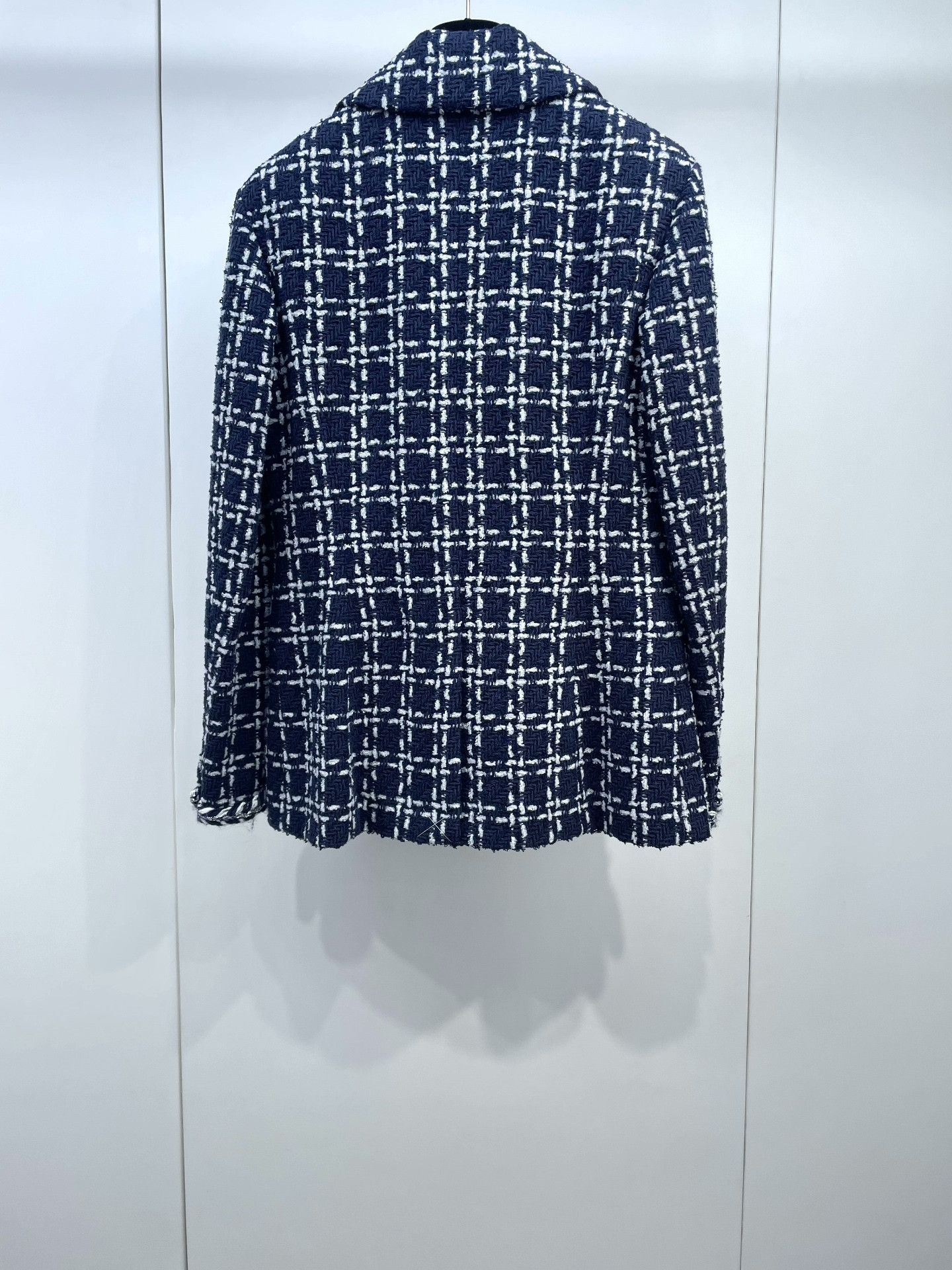 Chanel Chanel 23B Blue White Plaid Jacket Size S / US 4 / IT 40 - 2 Thumbnail
