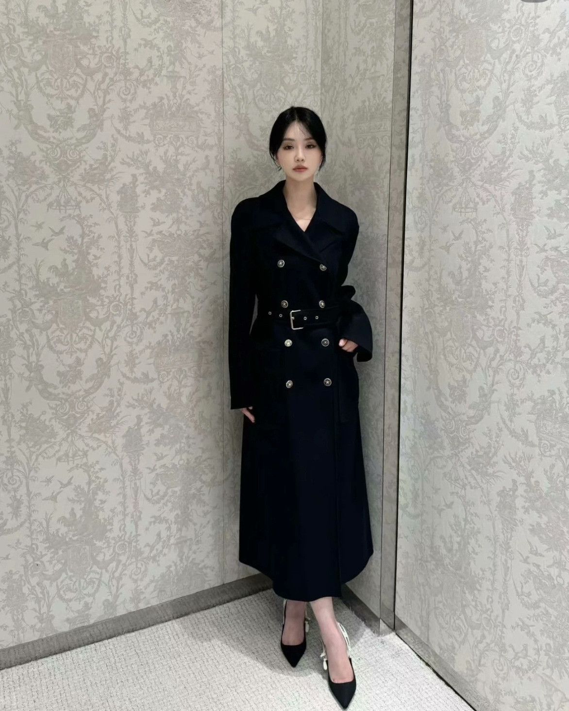 Dior Dior Navy Double-Breasted Wool Coat Size XXS / US 00 / IT 34 - 9 Thumbnail