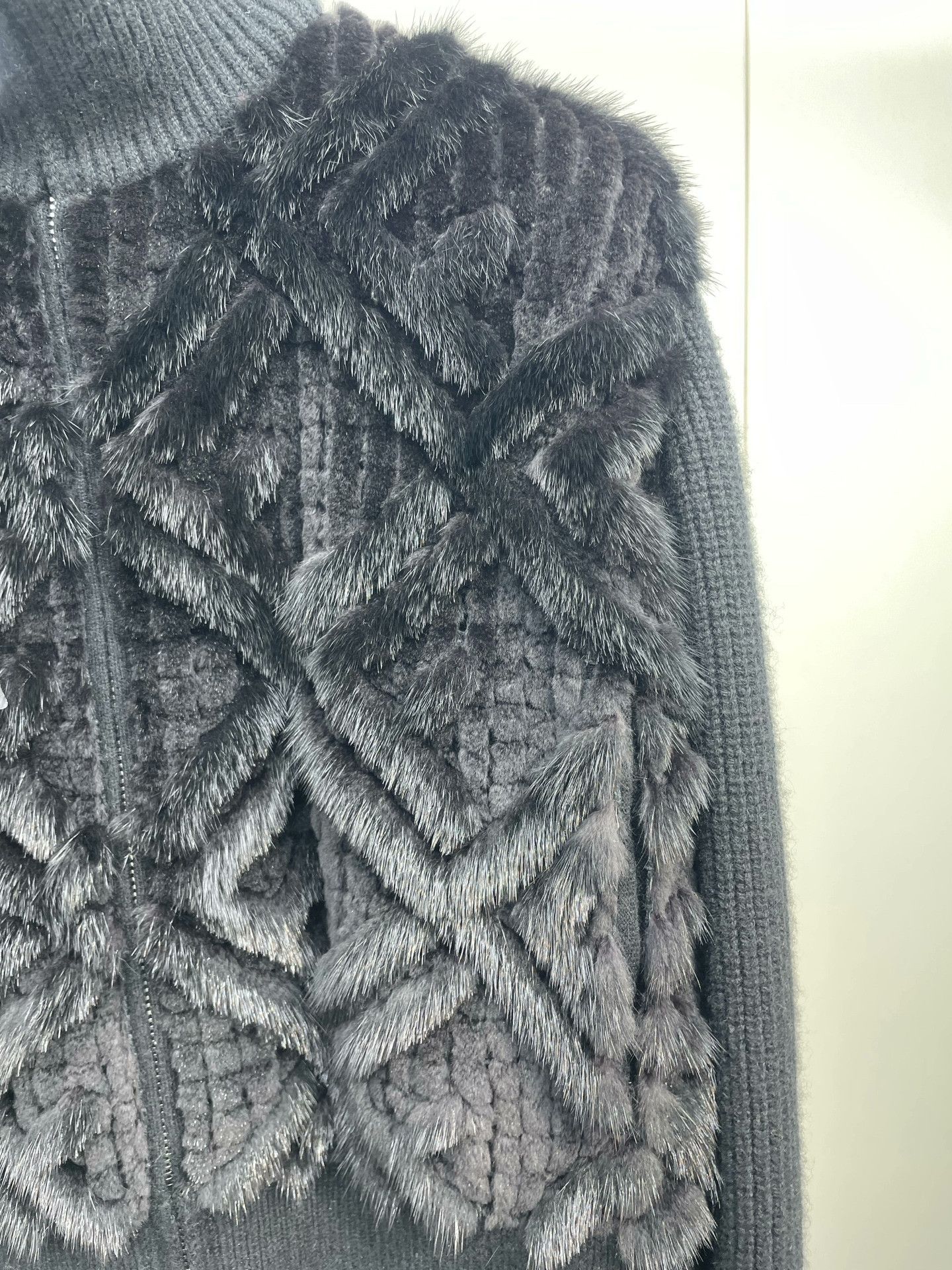 Fendi Fendi Black Mink Knit Fur Coat Size S / US 4 / IT 40 - 3 Thumbnail