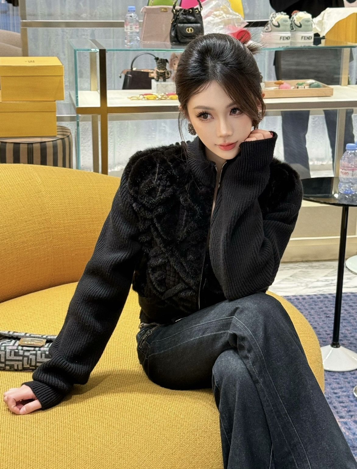 Fendi Fendi Black Mink Knit Fur Coat Size S / US 4 / IT 40 - 7 Thumbnail