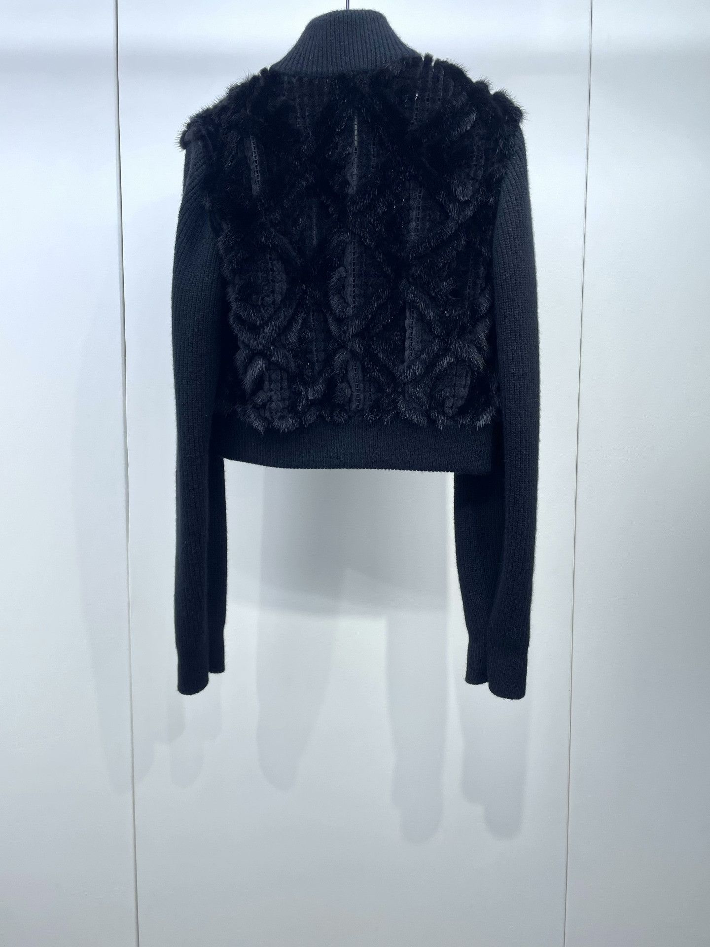 Fendi Fendi Black Mink Knit Fur Coat Size S / US 4 / IT 40 - 2 Thumbnail