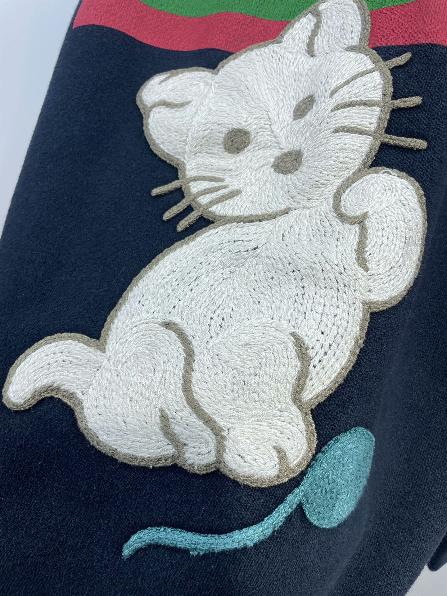 Gucci Gucci Embroidered Cat Navy Sweatshirt Size M / US 6-8 / IT 42-44 - 4 Thumbnail