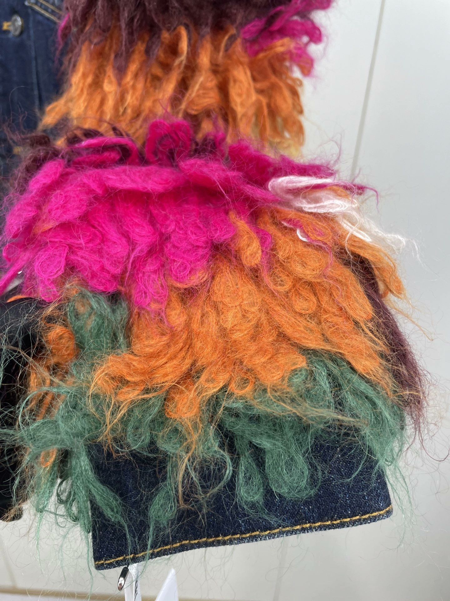 Dior DIOR Colorful Fur Sleeve Denim Jacket Size XS / US 0-2 / IT 36-38 - 3 Thumbnail