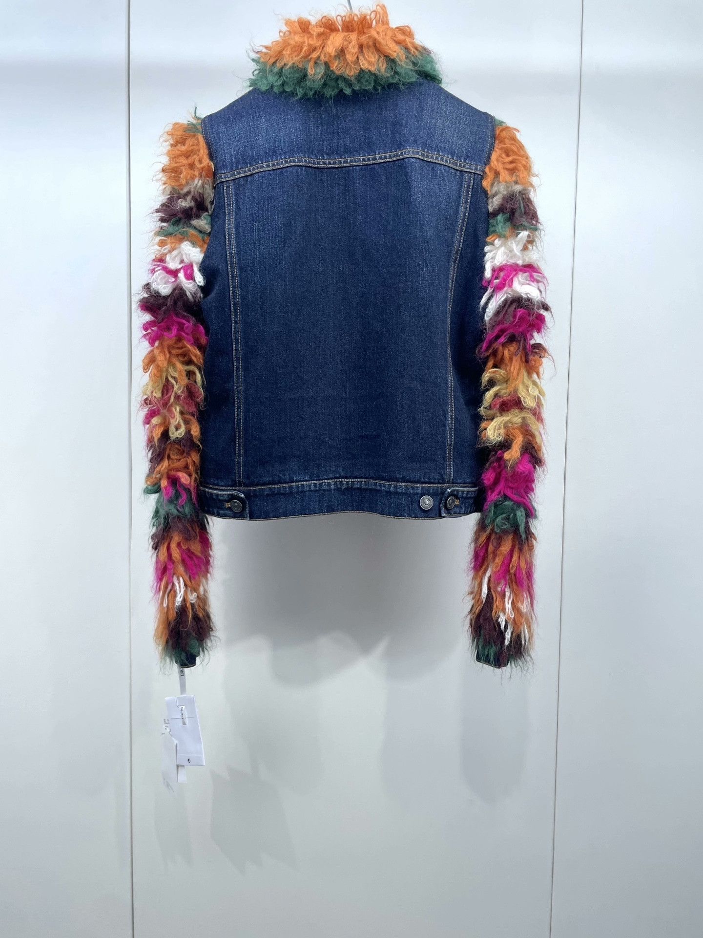 Dior DIOR Colorful Fur Sleeve Denim Jacket Size XS / US 0-2 / IT 36-38 - 2 Thumbnail