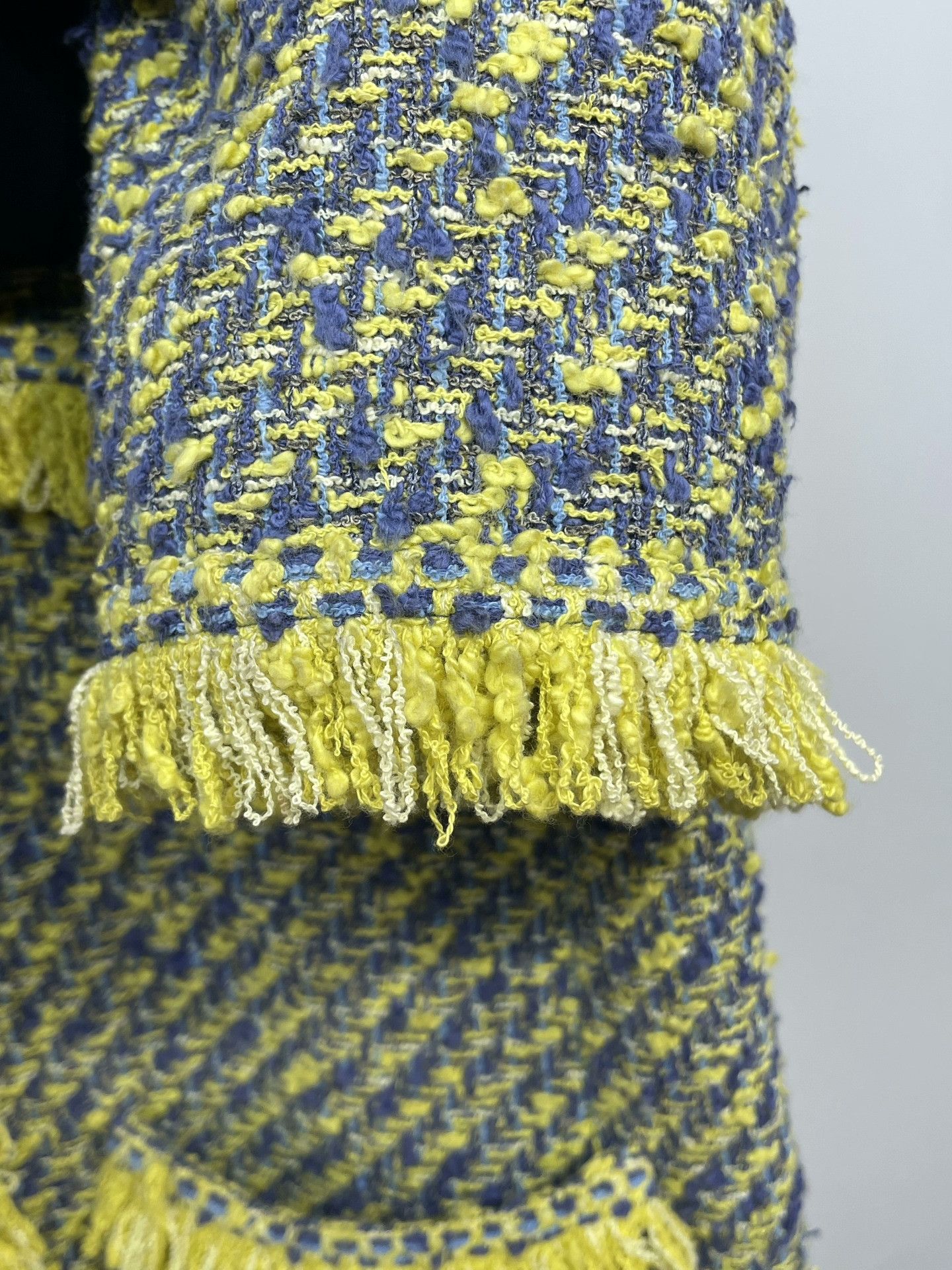 Louis Vuitton LV Lemon Yellow Fringe Long Coat Size XS / US 0-2 / IT 36-38 - 4 Thumbnail