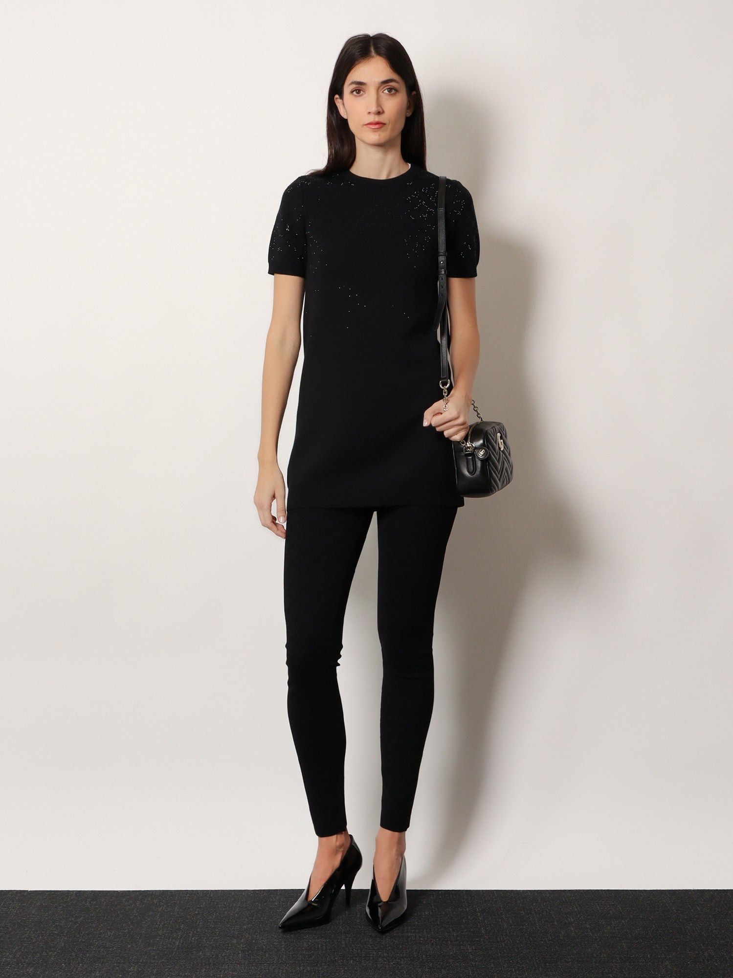 Gucci Short Wool Dress With Gg Crystals Size S / US 4 / IT 40 - 4 Thumbnail