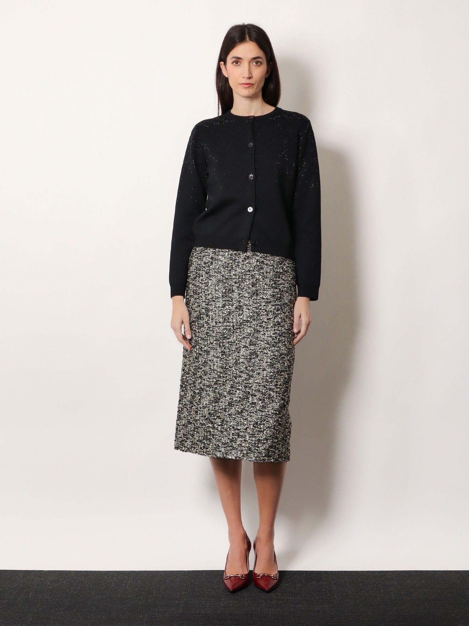 Gucci Midi Skirt In Laminated Boucle Fabric Size 27" / US 4 / IT 40 - 4 Thumbnail