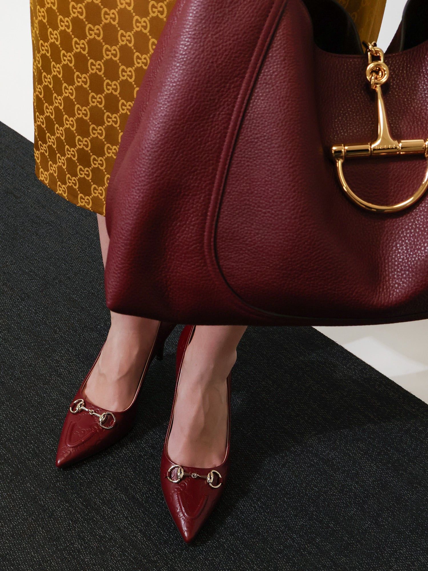 Gucci Gucci Rosso Ancora Gg Leather Decollete Size US 6 / IT 36 - 5 Thumbnail