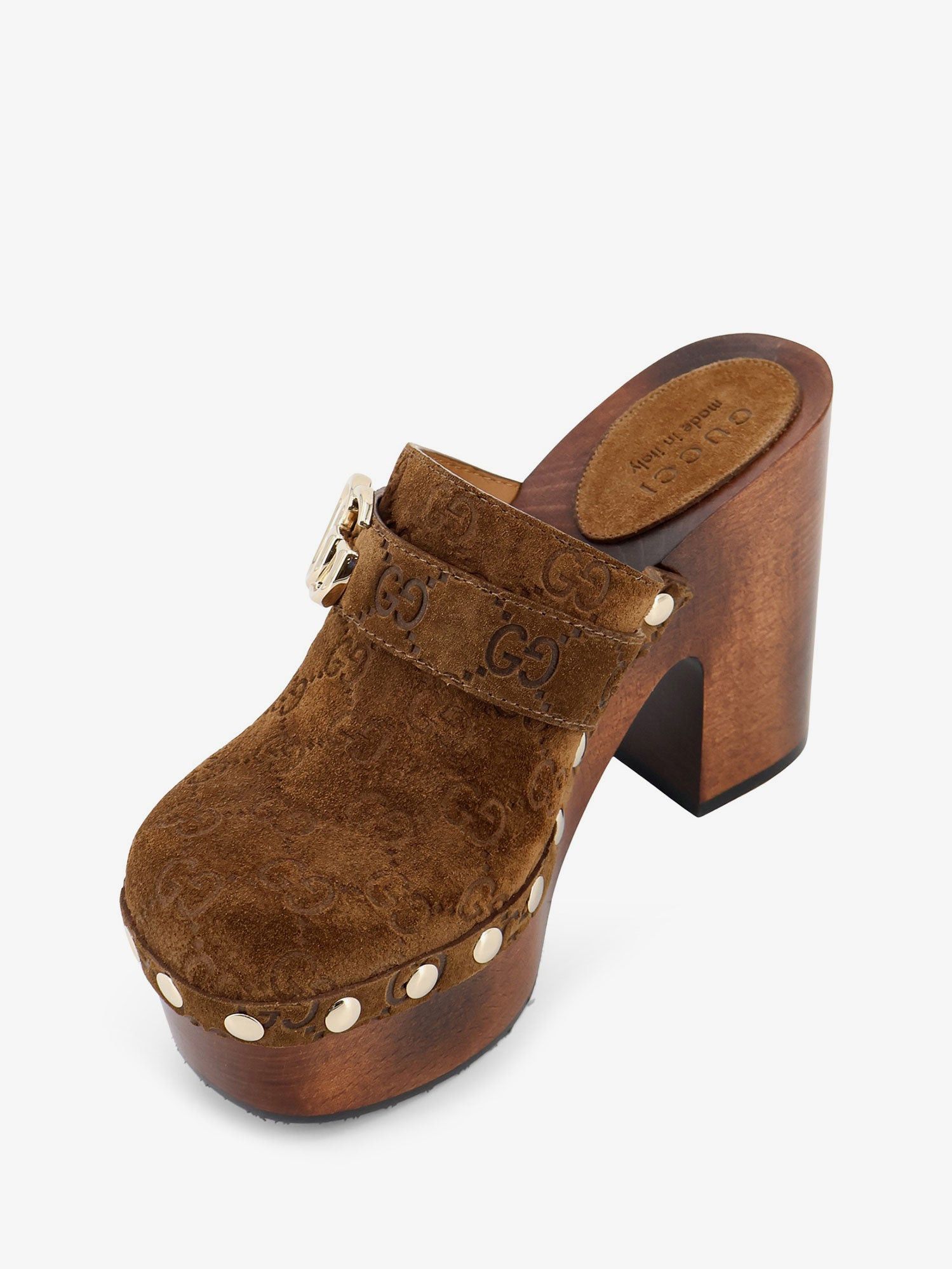 Gucci Suede Sandals With All-Over Gg Logo Size US 7 / IT 37 - 4 Thumbnail