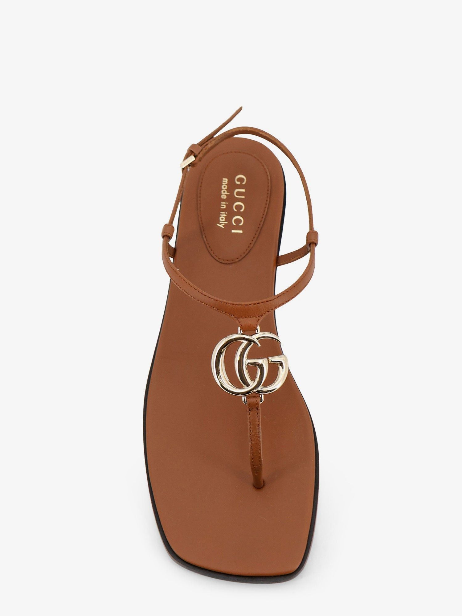 Gucci Lifford Leather Sandals With Metal Gg Logo Size US 9 / IT 39 - 4 Thumbnail