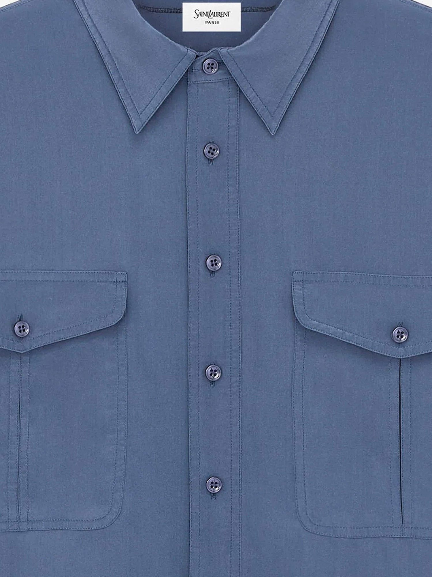 Saint Laurent Paris Certified Viscose And Silk Shirt Size US L / EU 52-54 / 3 - 3 Thumbnail