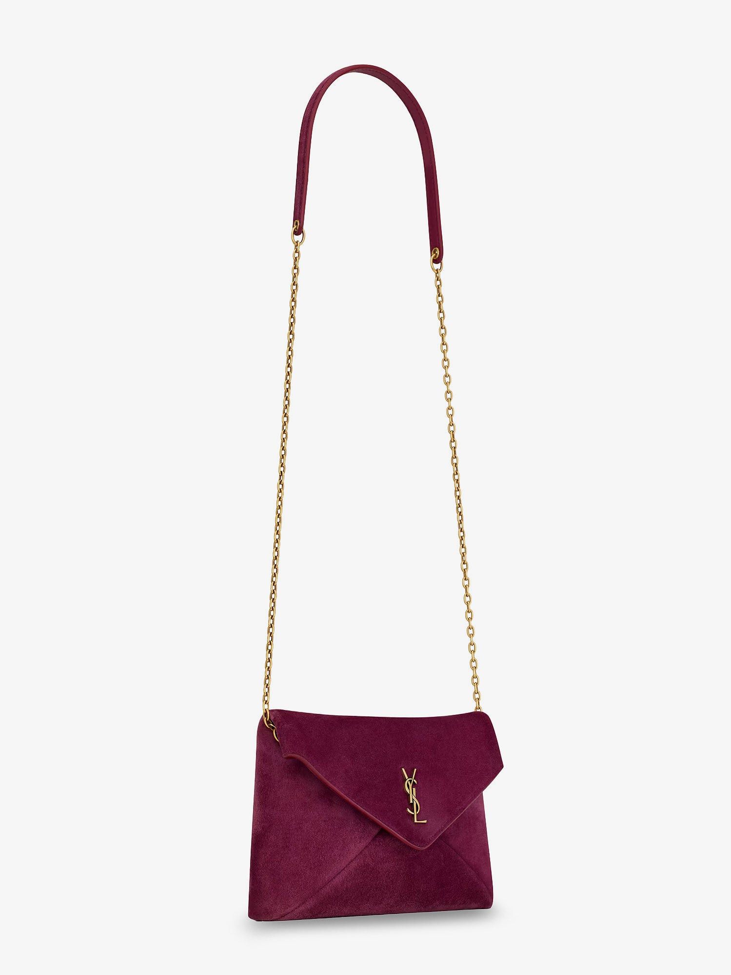 Saint Laurent Paris Suede Crossbody With Metal Cassandre Logo Size ONE SIZE - 3 Thumbnail