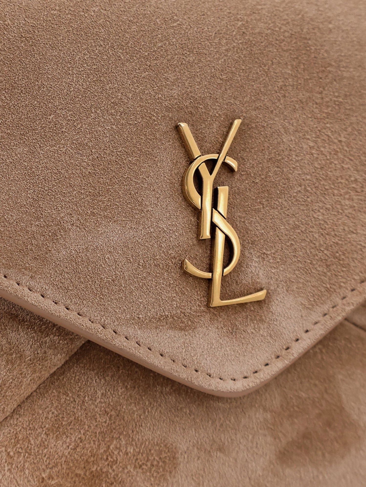 Saint Laurent Paris Suede Crossbody With Metal Cassandre Logo Size ONE SIZE - 5 Thumbnail