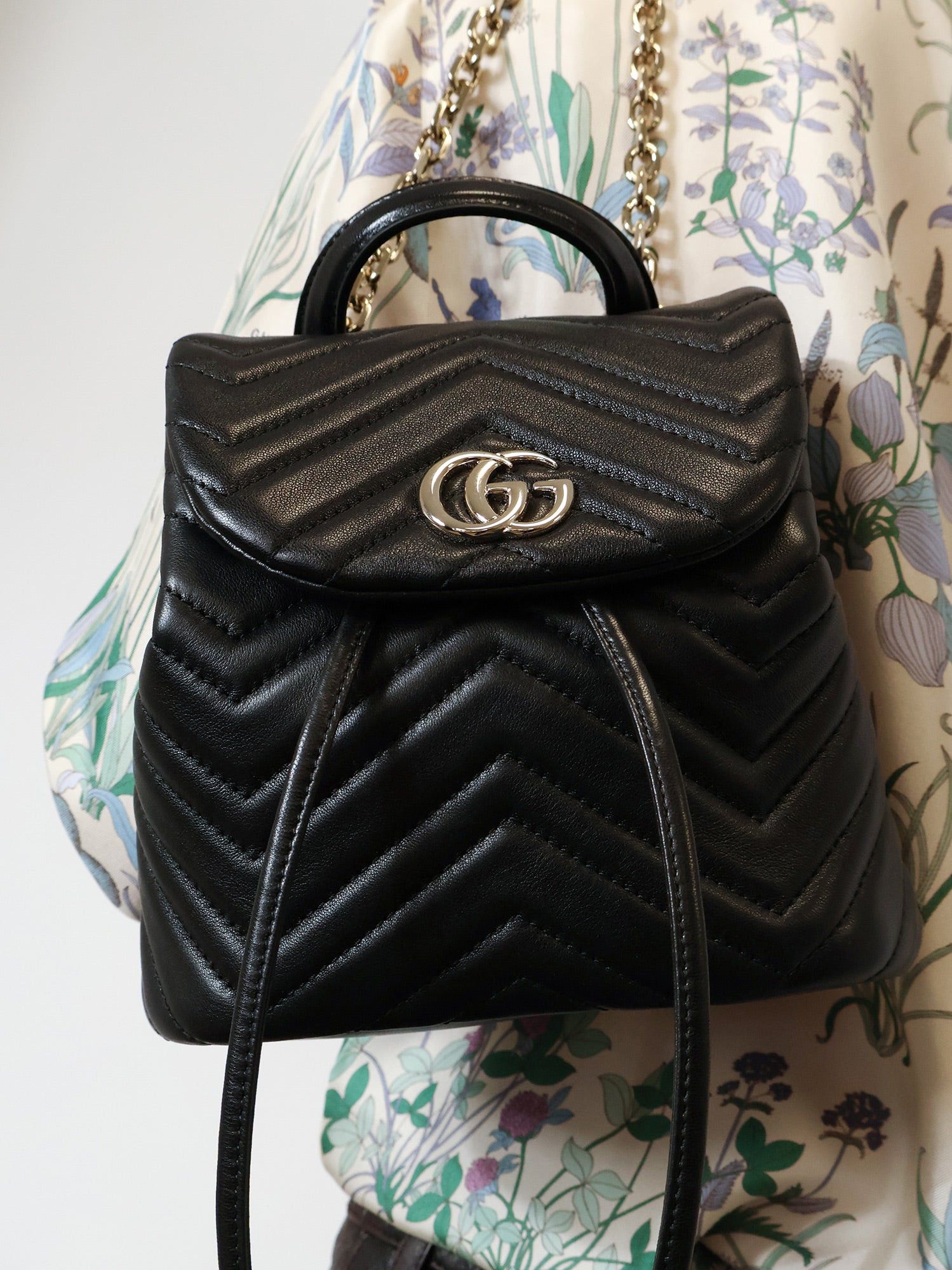 Gucci Gg Marmont Mini Leather Backpack Size ONE SIZE - 5 Thumbnail
