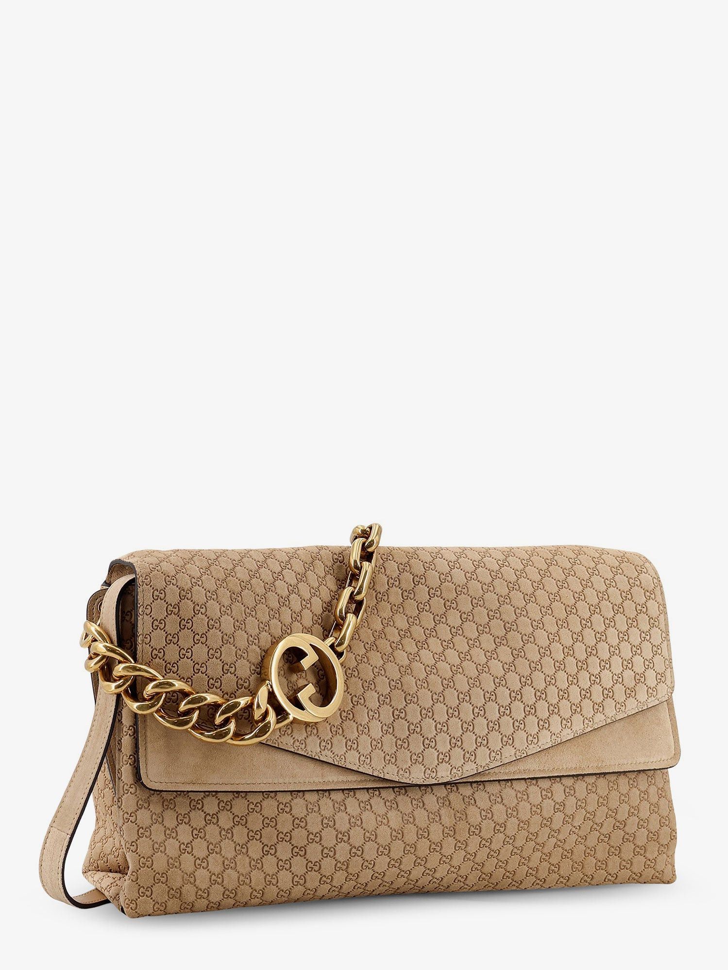 Gucci Suede And Gg Canvas Shoulder Bag Size ONE SIZE - 3 Thumbnail