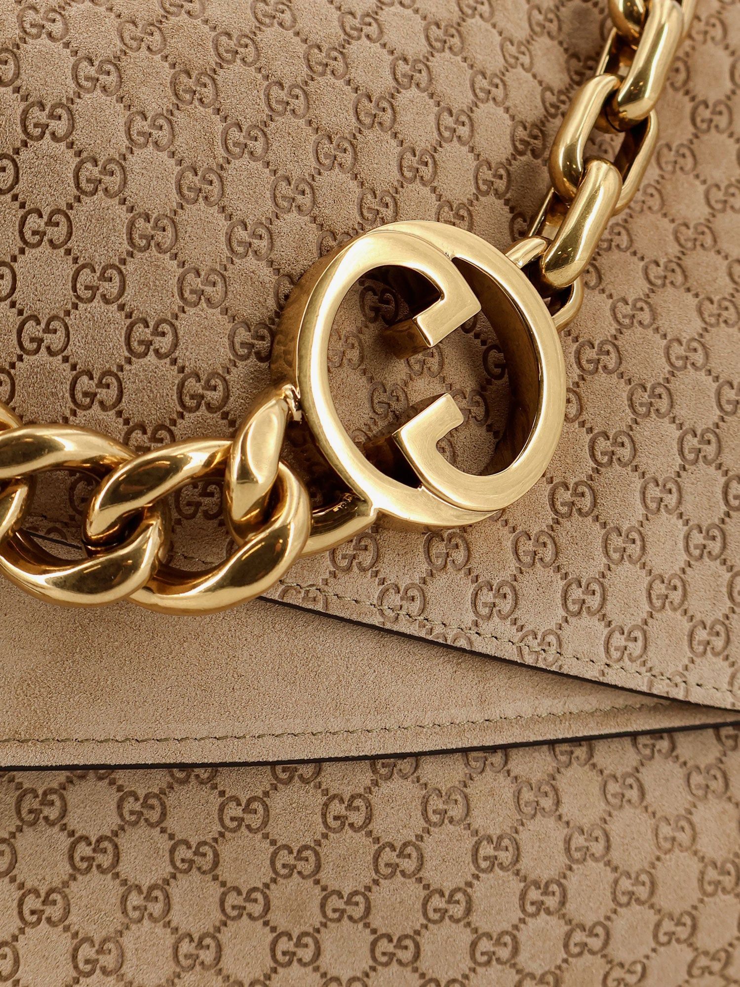 Gucci Suede And Gg Canvas Shoulder Bag Size ONE SIZE - 5 Thumbnail