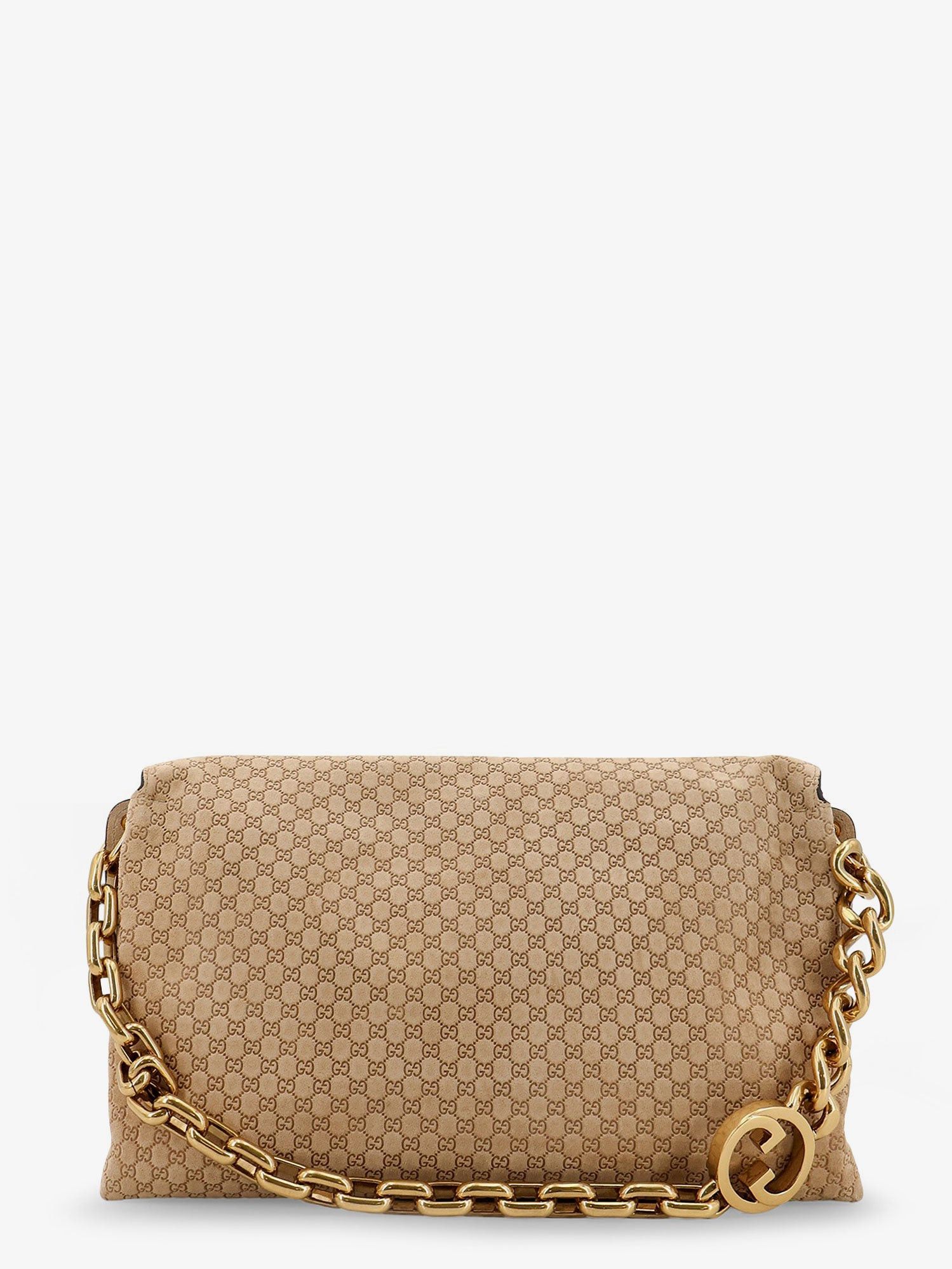 Gucci Suede And Gg Canvas Shoulder Bag Size ONE SIZE - 2 Thumbnail