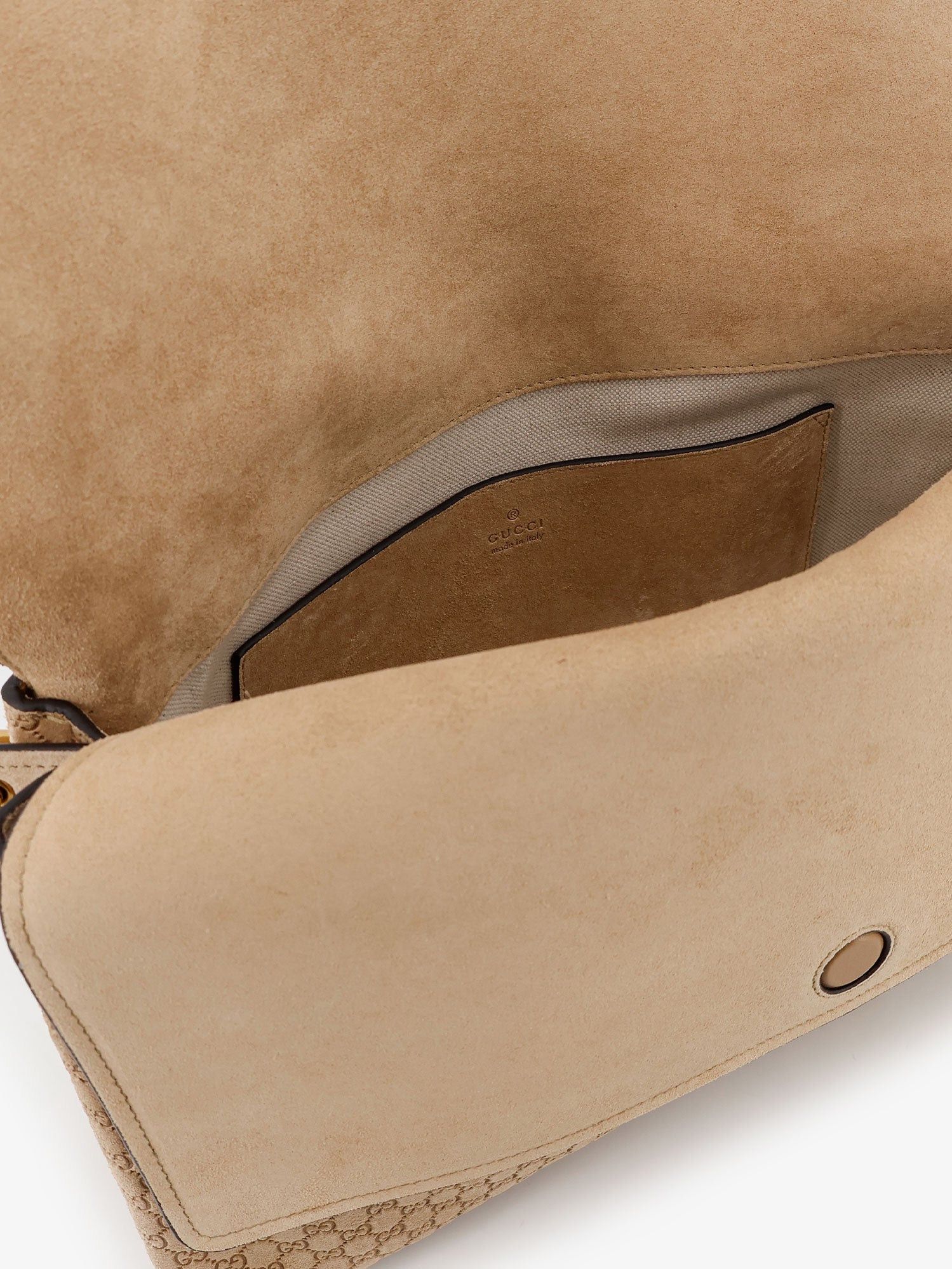 Gucci Suede And Gg Canvas Shoulder Bag Size ONE SIZE - 4 Thumbnail