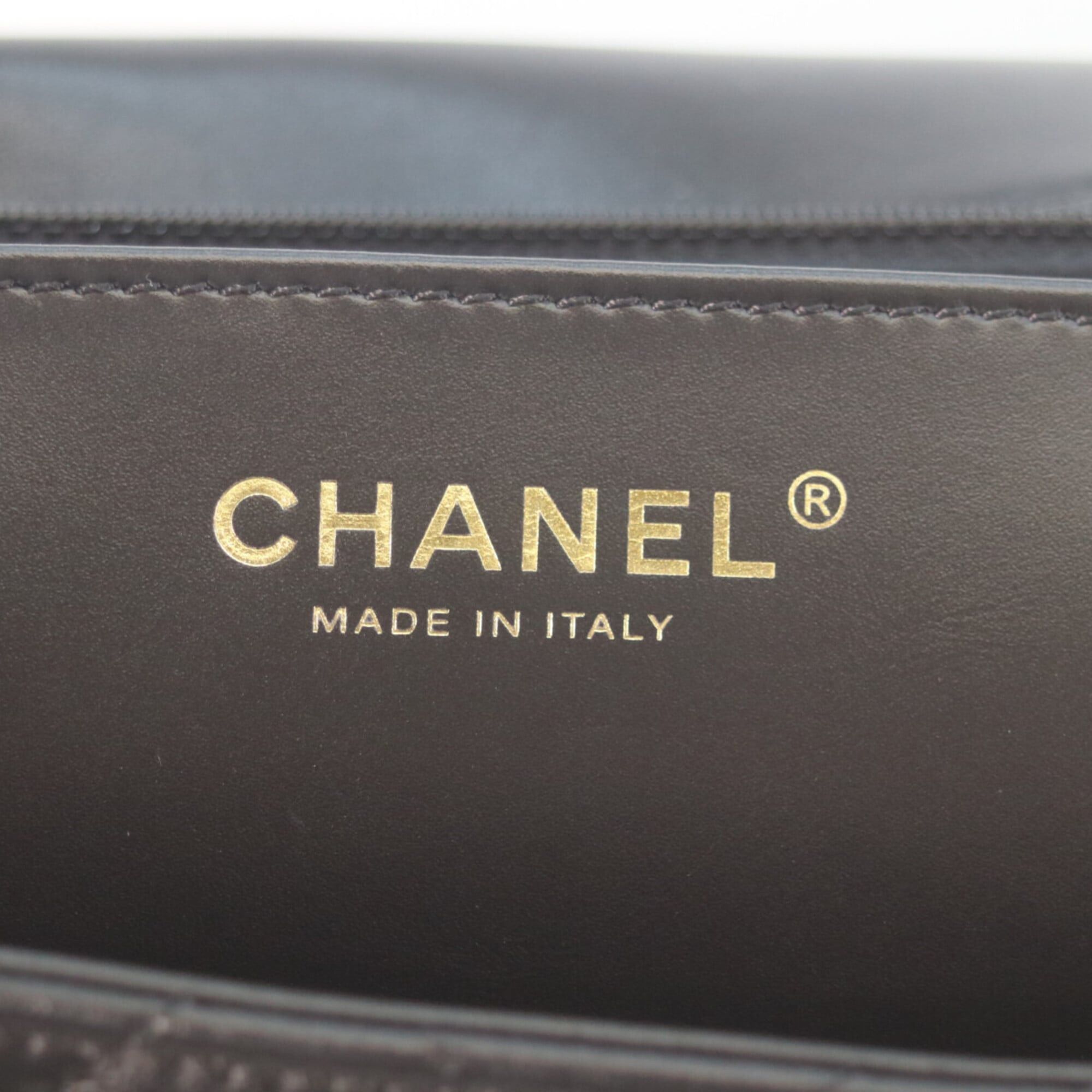 Chanel CHANEL AS4723 Black Shiny Lambskin Gold Hardware Matelassé Single Flap Double Chain Shoulder Bag - Excellent Condition Size ONE SIZE - 10 Thumbnail