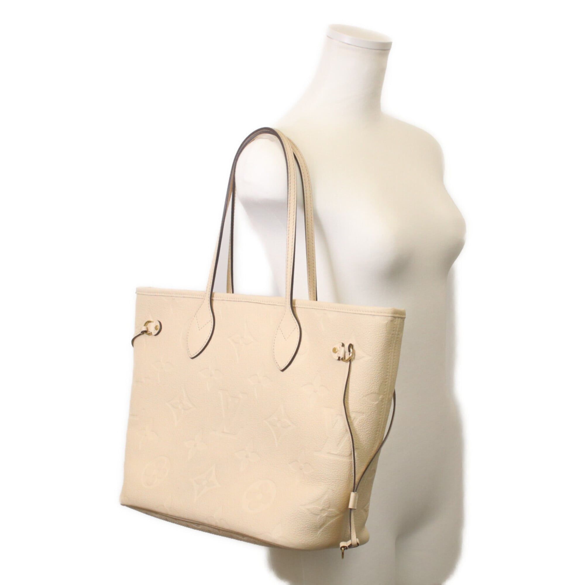 Louis Vuitton LOUIS VUITTON M46676 Monogram Empreinte Neverfull MM Tote Bag, Cream (Ivory), Women's, RFID (IC) Size ONE SIZE - 15 Thumbnail