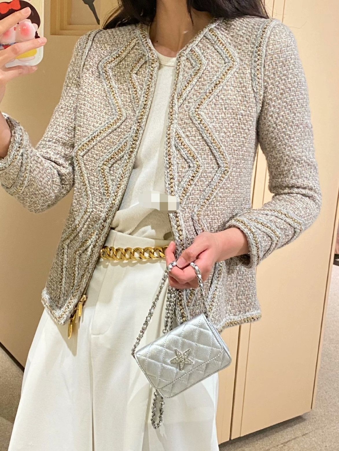 Chanel Chanel Woven Gold Thread Coat Size XXS / US 00 / IT 34 - 7 Thumbnail